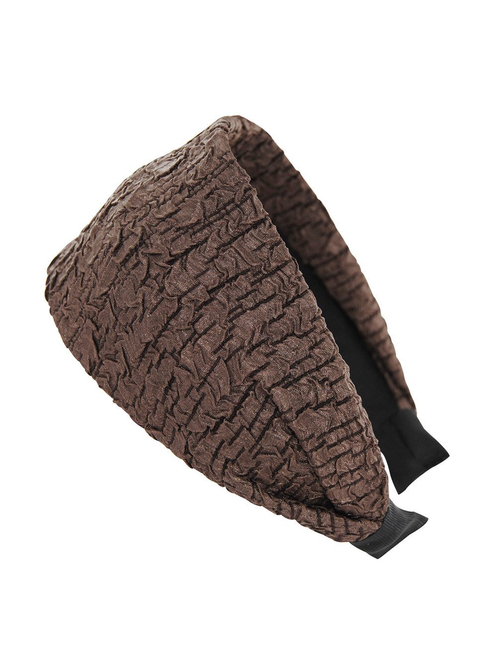 axy Haarreif Breiter Haarreif aus Crinkle Stoff, Damen Breiter Haarreif Haarband Haarreifen