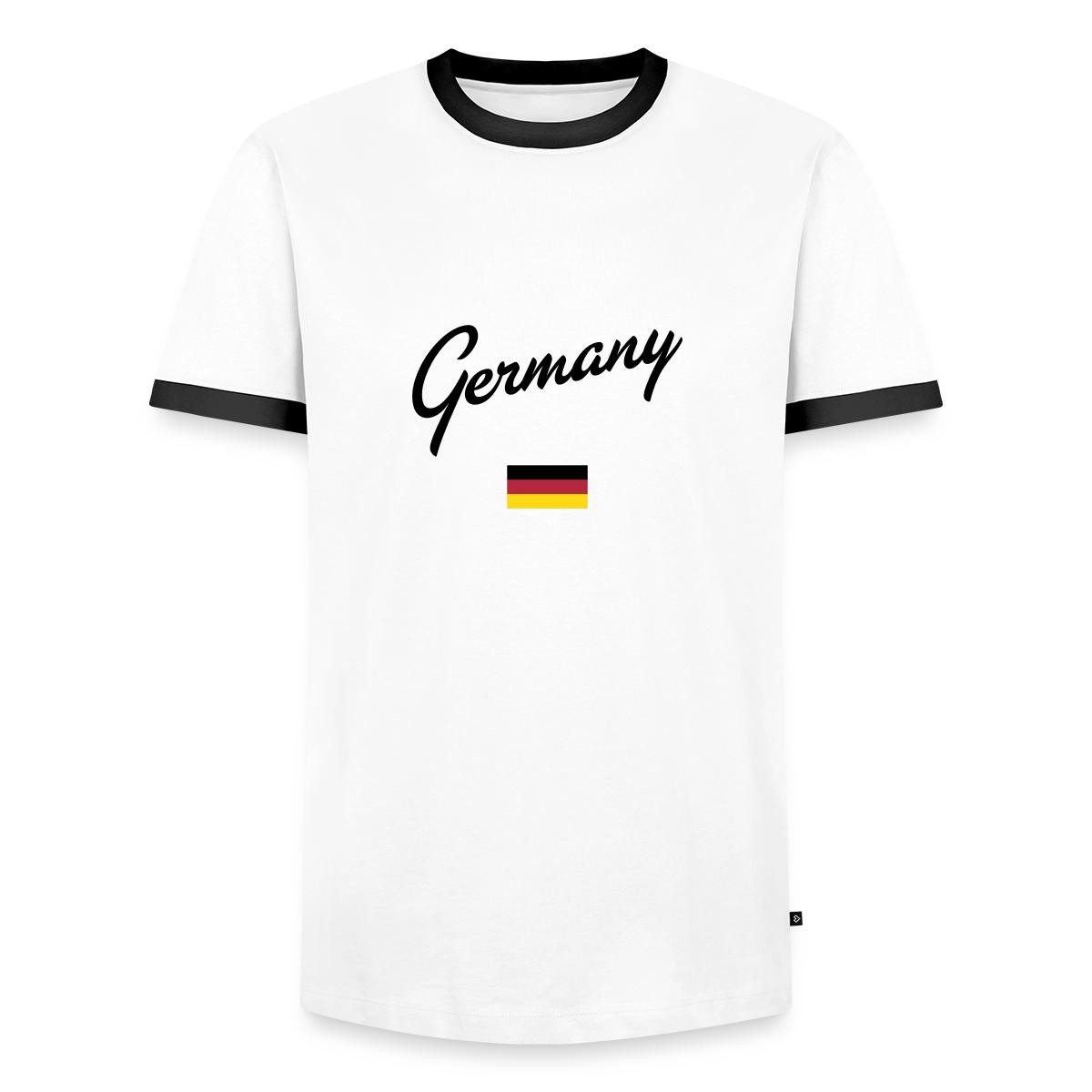 T-Shirt Germany Schriftzug Deutschland Fan Männer Kontrast T-Shirt