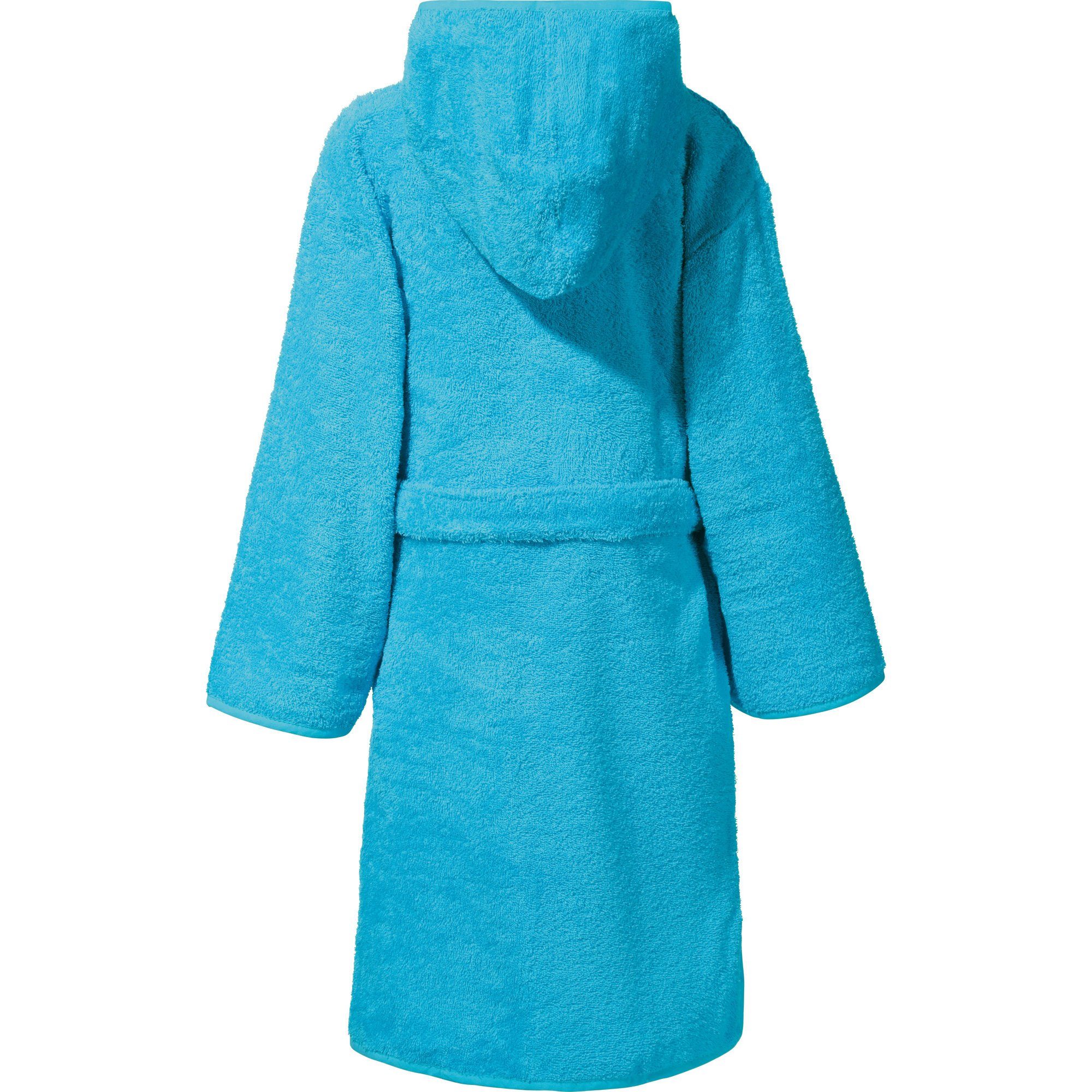 Erwin Müller Kinderbademantel Kinder-Kapuzenbademantel, Rückenlänge: 69 cm, Frottier, mit Kapuze/mit Aufsatztasche: /Reißverschluss:, V03, Walk-Frottier Uni – Bild 2 von 5