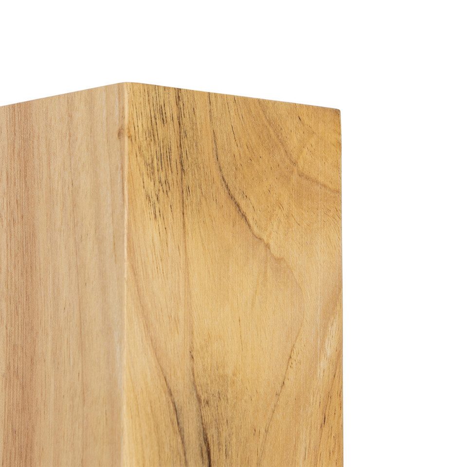 Qazqa Wandleuchte Sandy, ohne Leuchtmittel, GU10, Naturel, Landhaus, Holz, günstig online kaufen