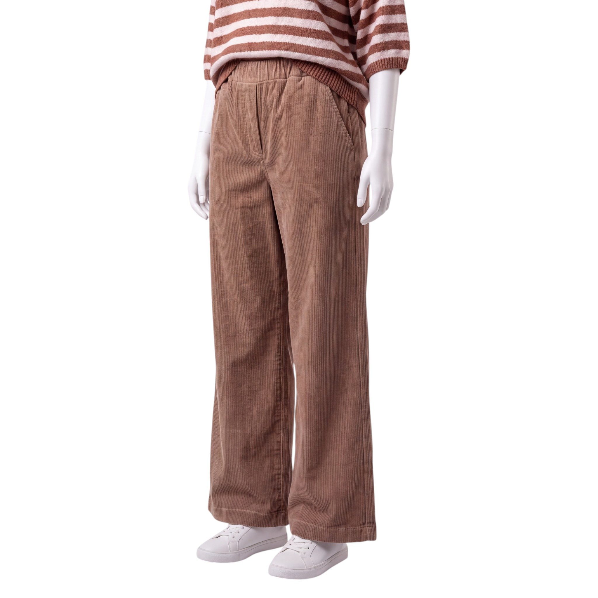 OriginalYou Cordhose Damen Feincord Culotte Wide Leg Cord Schlupfhose Feincord, in Unifarben, weites Bein