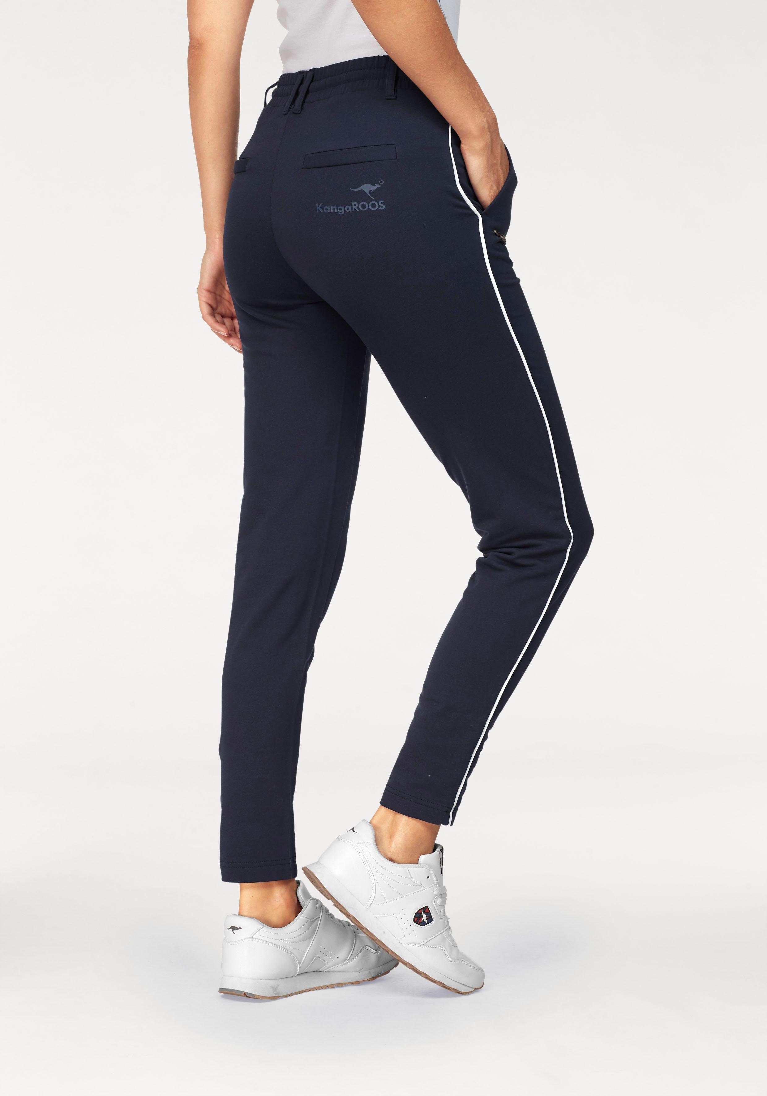 KangaROOS Jogger Pants mit Kontraststreifen marine seitlichem