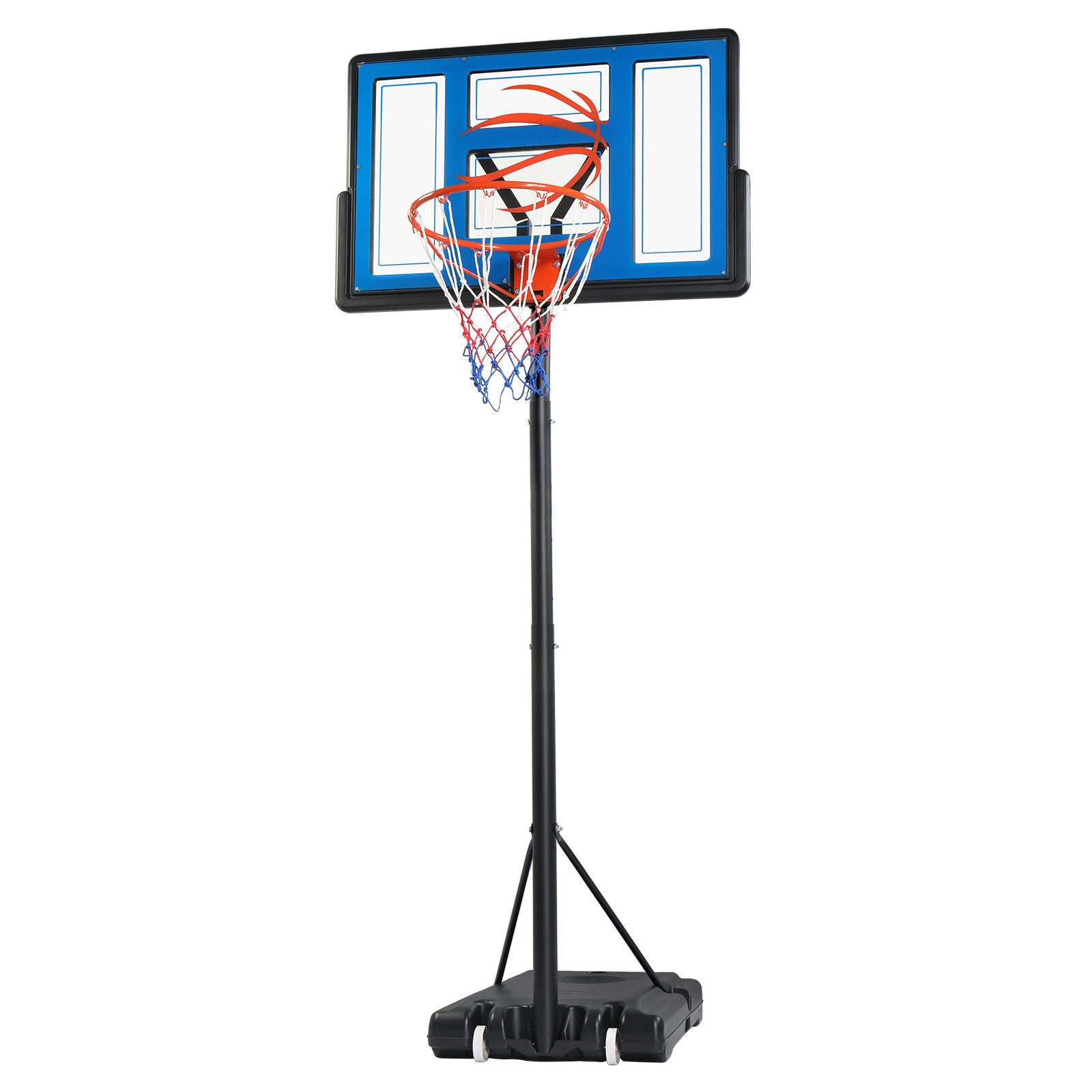 LALAHO Basketballkorb Basketballständer höhenverstellbar 135-305cm,Basketballanlage, mit Ständer, Rolle,für Jugendliche, Erwachsene, für Indoor, Outdoor