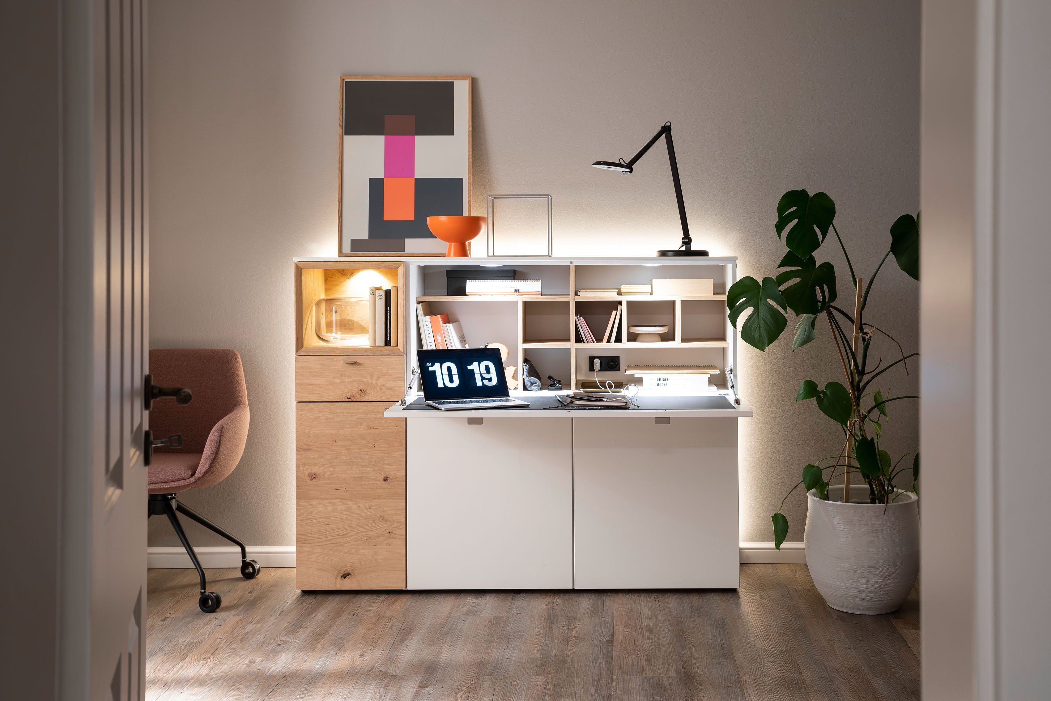 Office, Warmweiß Tischleuchte fest LED Dimmfunktion, SCHÖNER WOHNEN-Kollektion integriert, LED