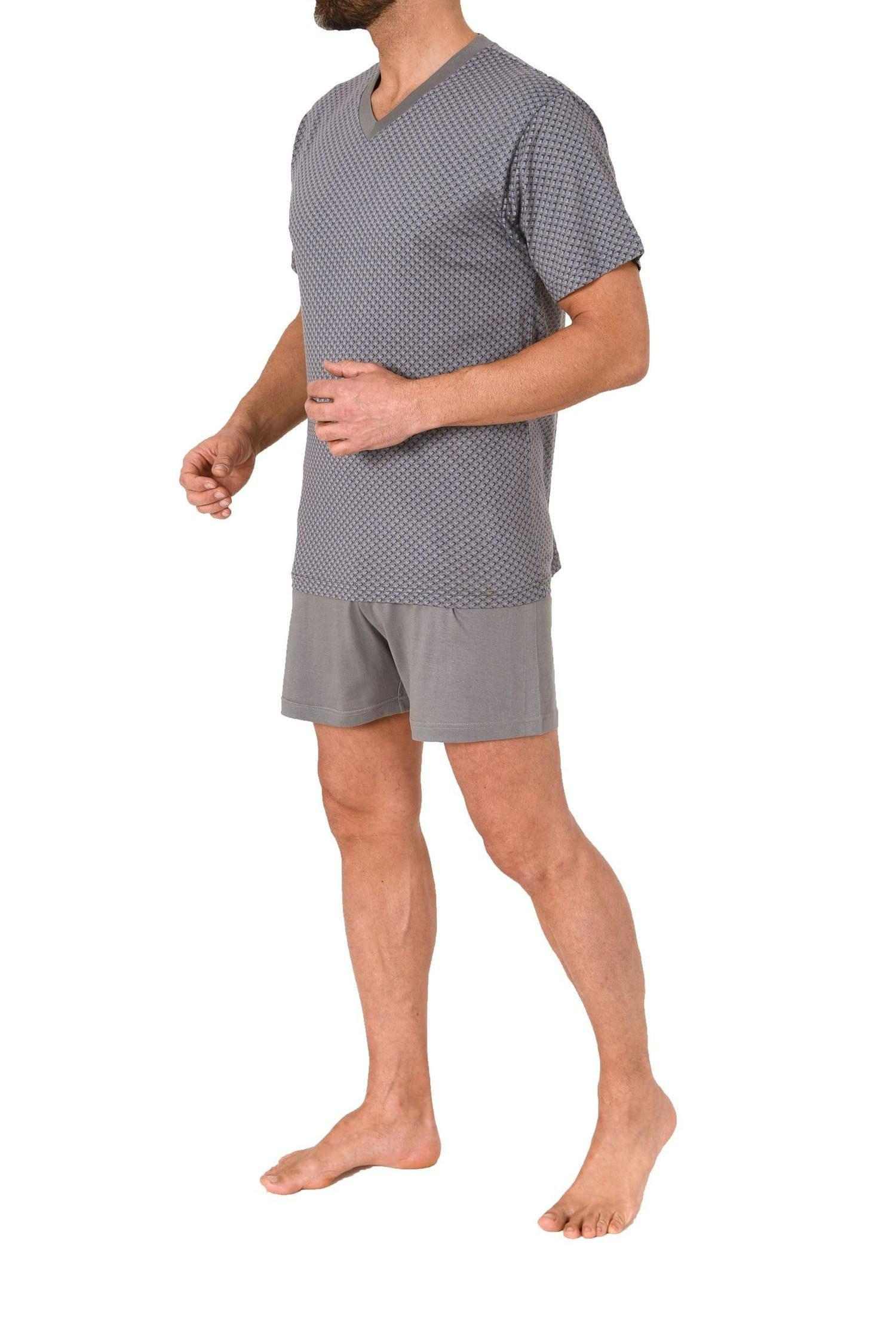 Normann Pyjama Normann Herren Schlafanzug kurz Shorty Pyjama aus 100 % Baumwolle
