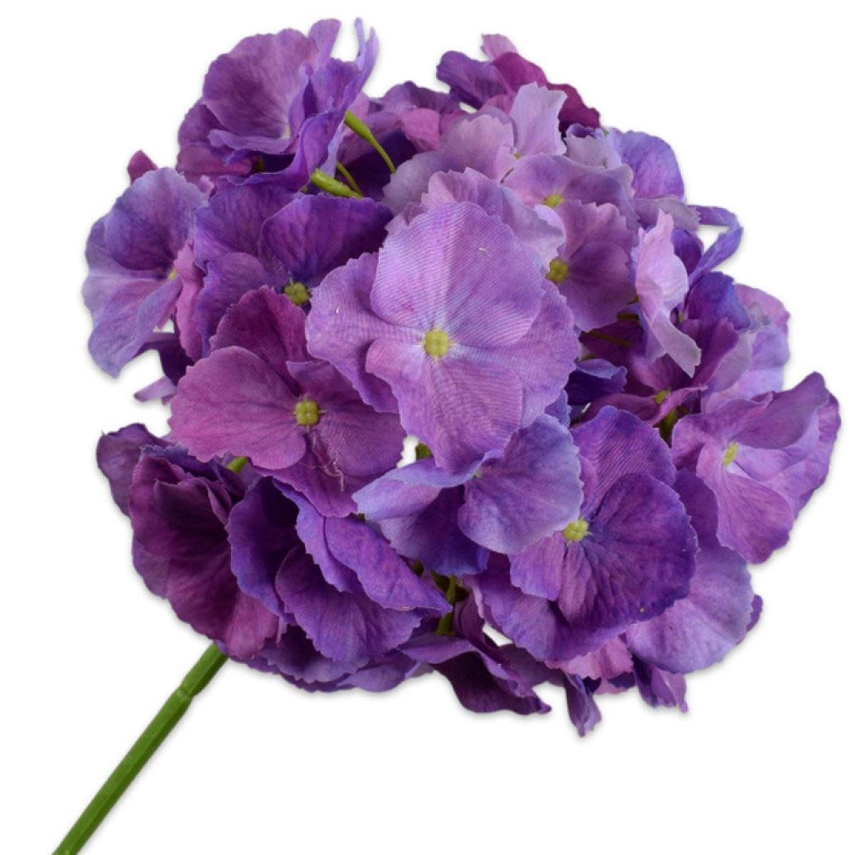 Künstliche Zimmerpflanze Seidenblume Hortensie Hydrangea Violett (75cm), SILK-KA