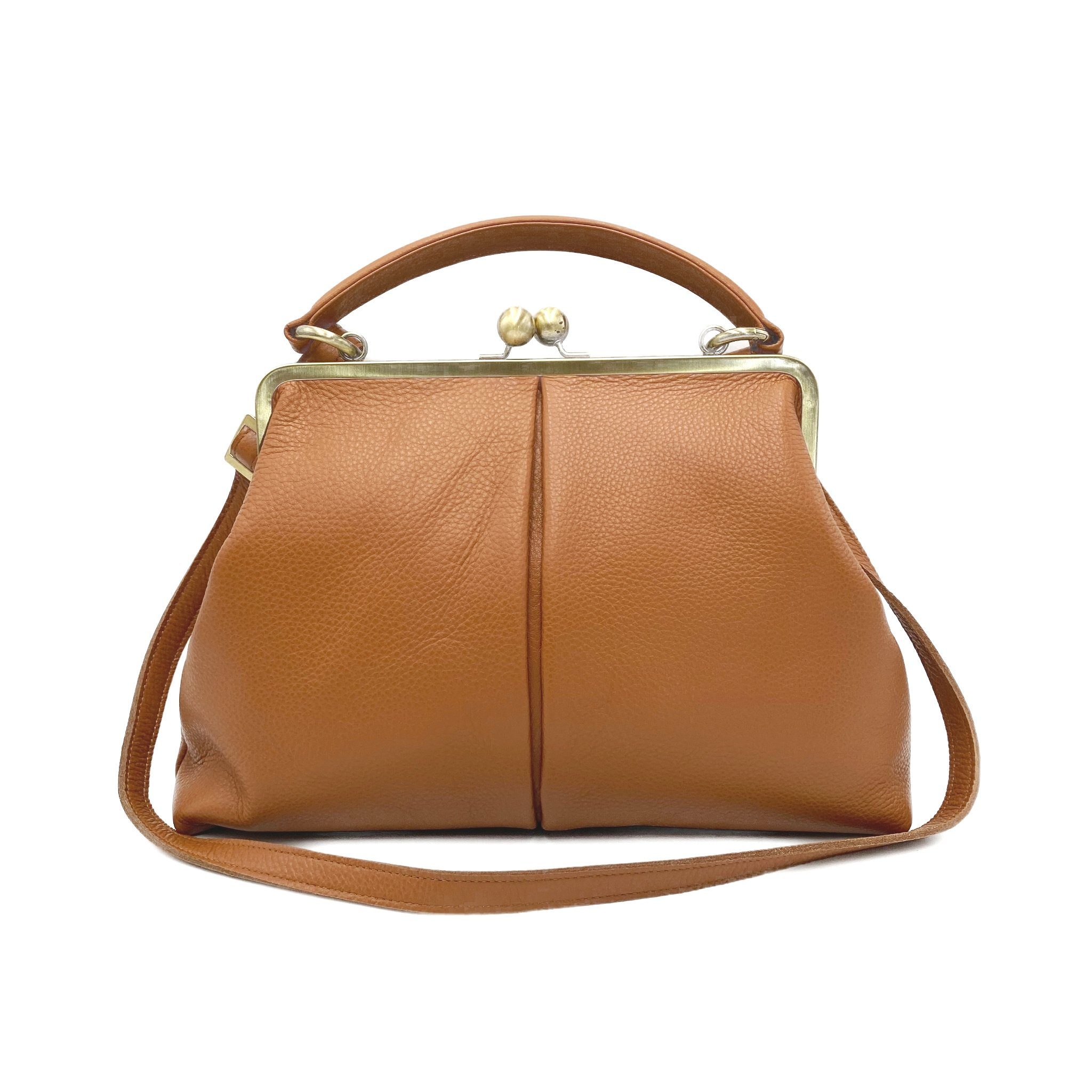 Taschenkinder Handtasche Handtasche Leder "Große Olive" Damentasche, Schultertasche, Vintage, Echtes Leder vom Rind, sehr weich und geschmeidig.