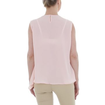 Ital-Design Klassische Bluse Damen Elegant Lagenlook Chiffon Bluse in Rosa