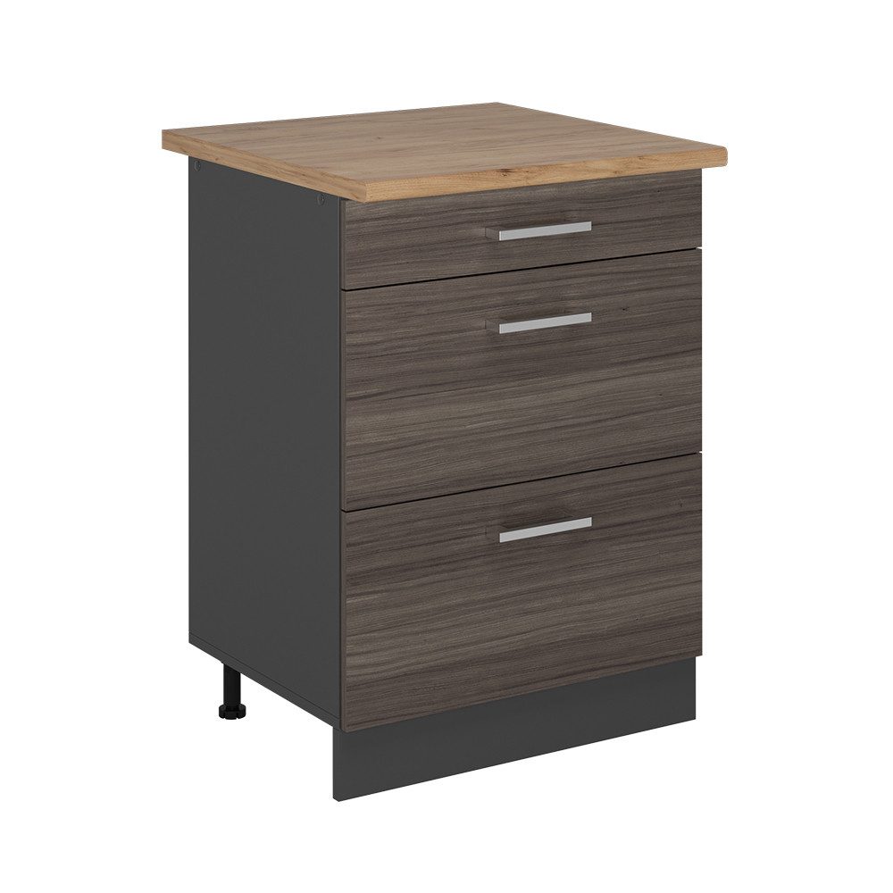 Vicco Unterschrank R-Line, Edelgrau/Anthrazit, 60 cm günstig online kaufen