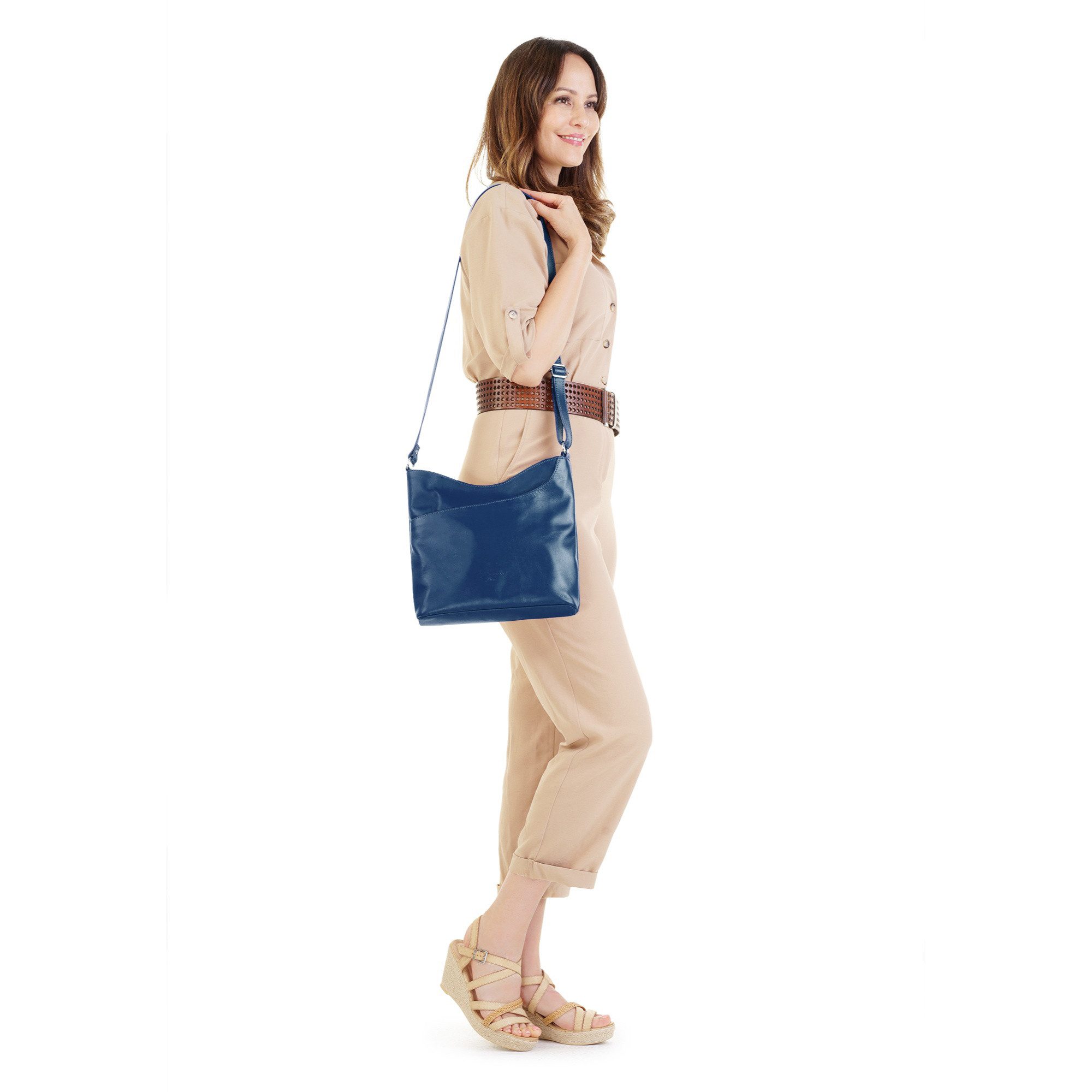Samantha Look Umhängetasche, echt Leder, Made in Italy günstig online kaufen