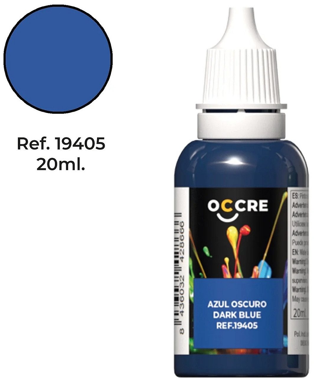 OcCre Modellbausatz Ocolor Dark blue 20 ml, (Bastelbedarf, 1-tlg., Oberflächenbehandlung), Made in Europe