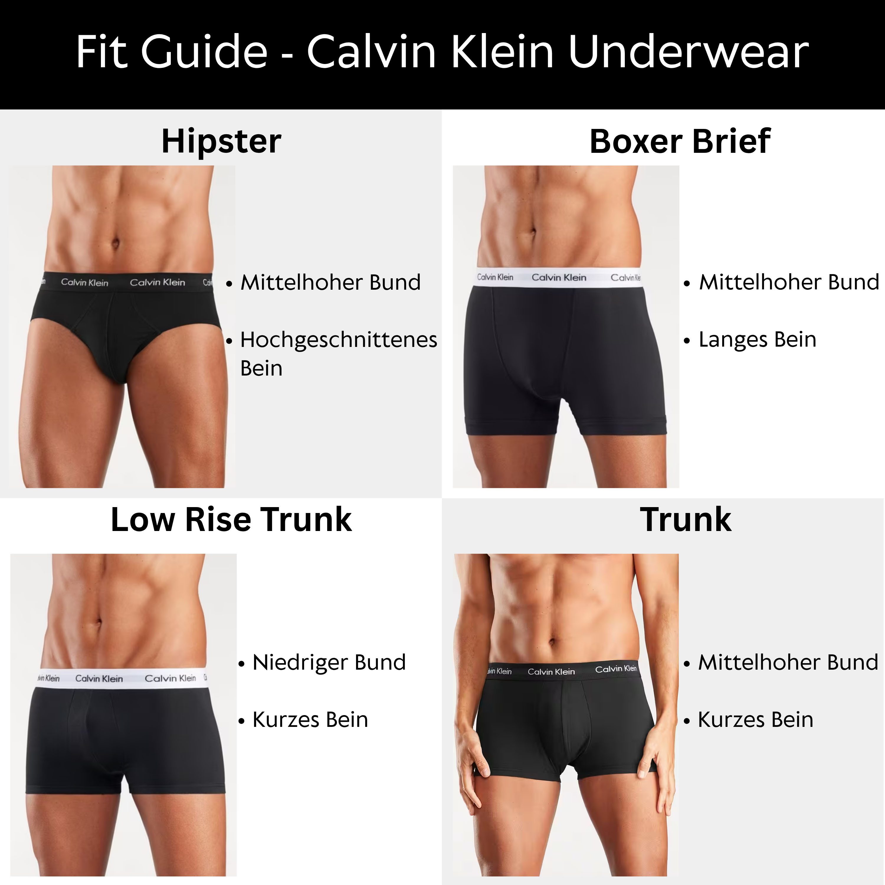 Calvin Klein Underwear Boxershorts Boxer Brief 3PK (Packung, 3er-Pack) Körpernahe Passform mit elastischem Bund
