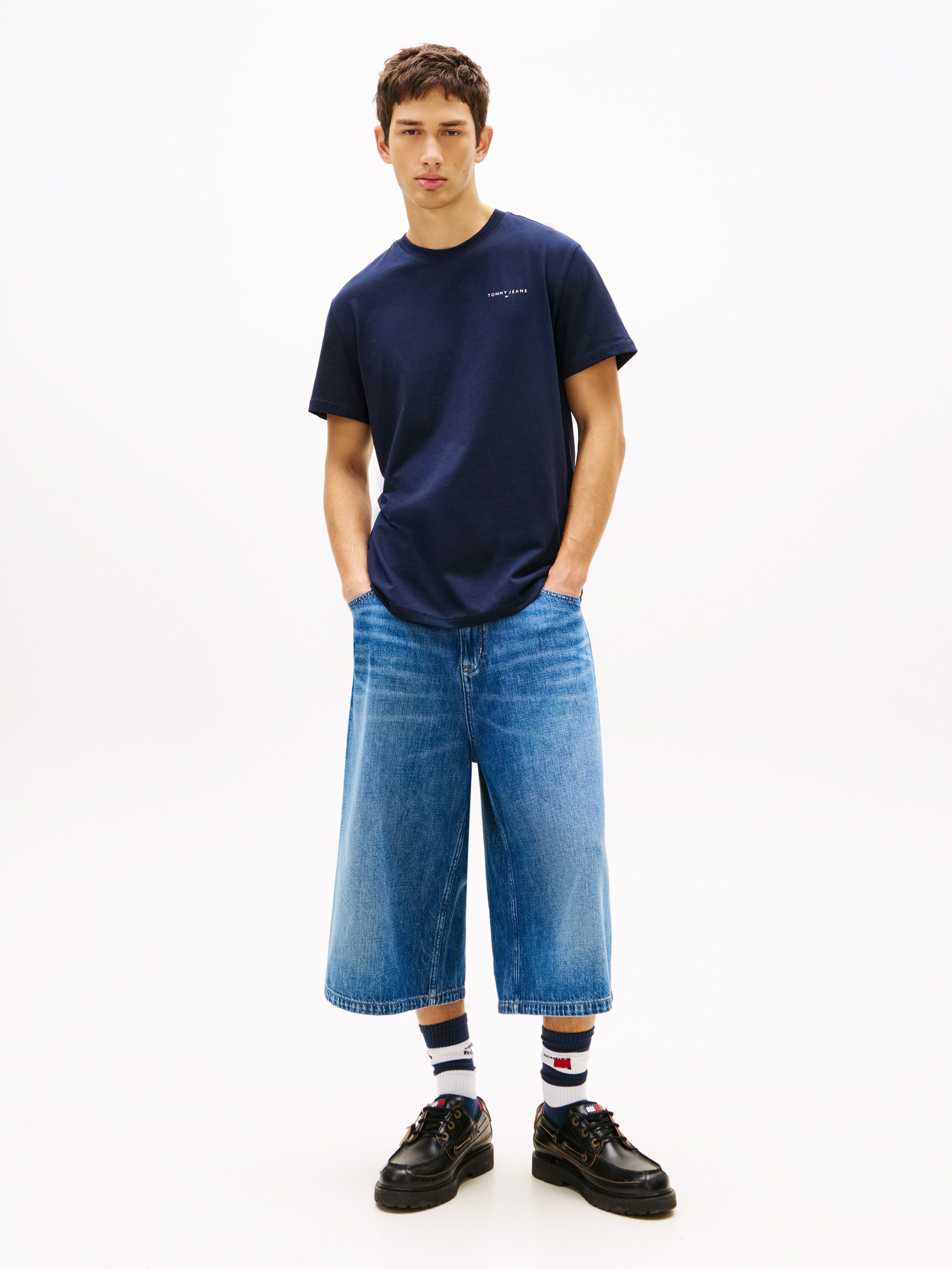 Tommy Jeans T-Shirt TJM SLIM FIT LINEAR 2PACK (Packung, 2-tlg) Rundhals, Jersey – Bild 4 von 5