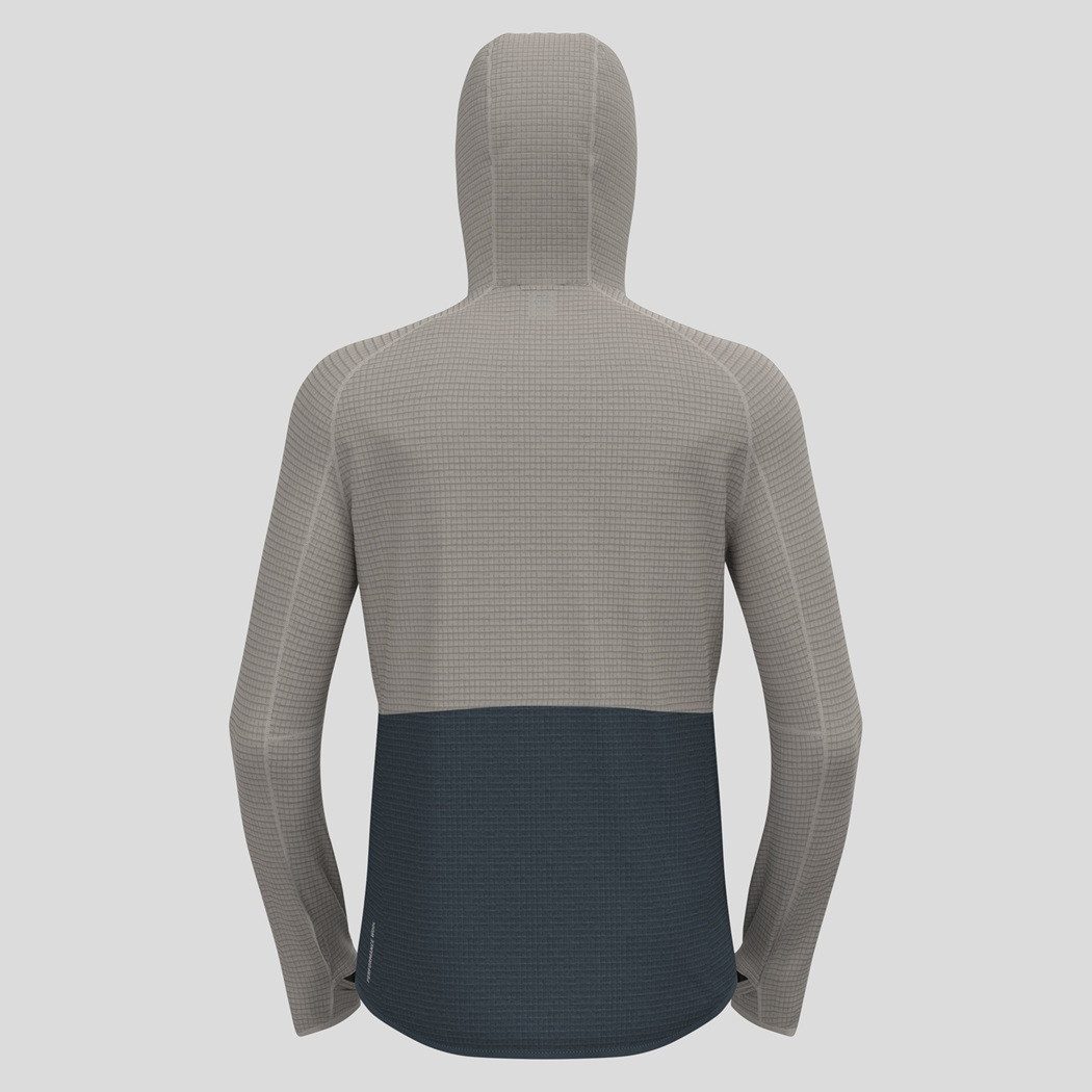 Odlo Kapuzenpullover Fleecejacke Ascent Mid Layer mit Kapuze (Grid Fleece)