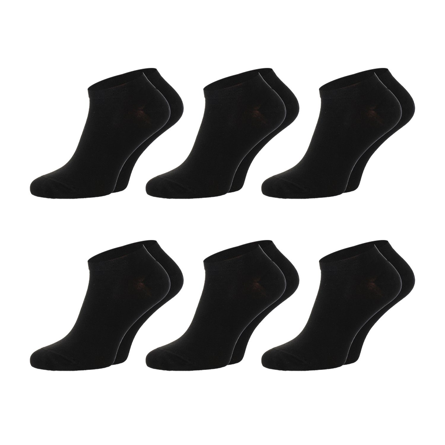 Sneakersocken Bambus Kurzsocken Damen Herren schwarze Komfortsocken