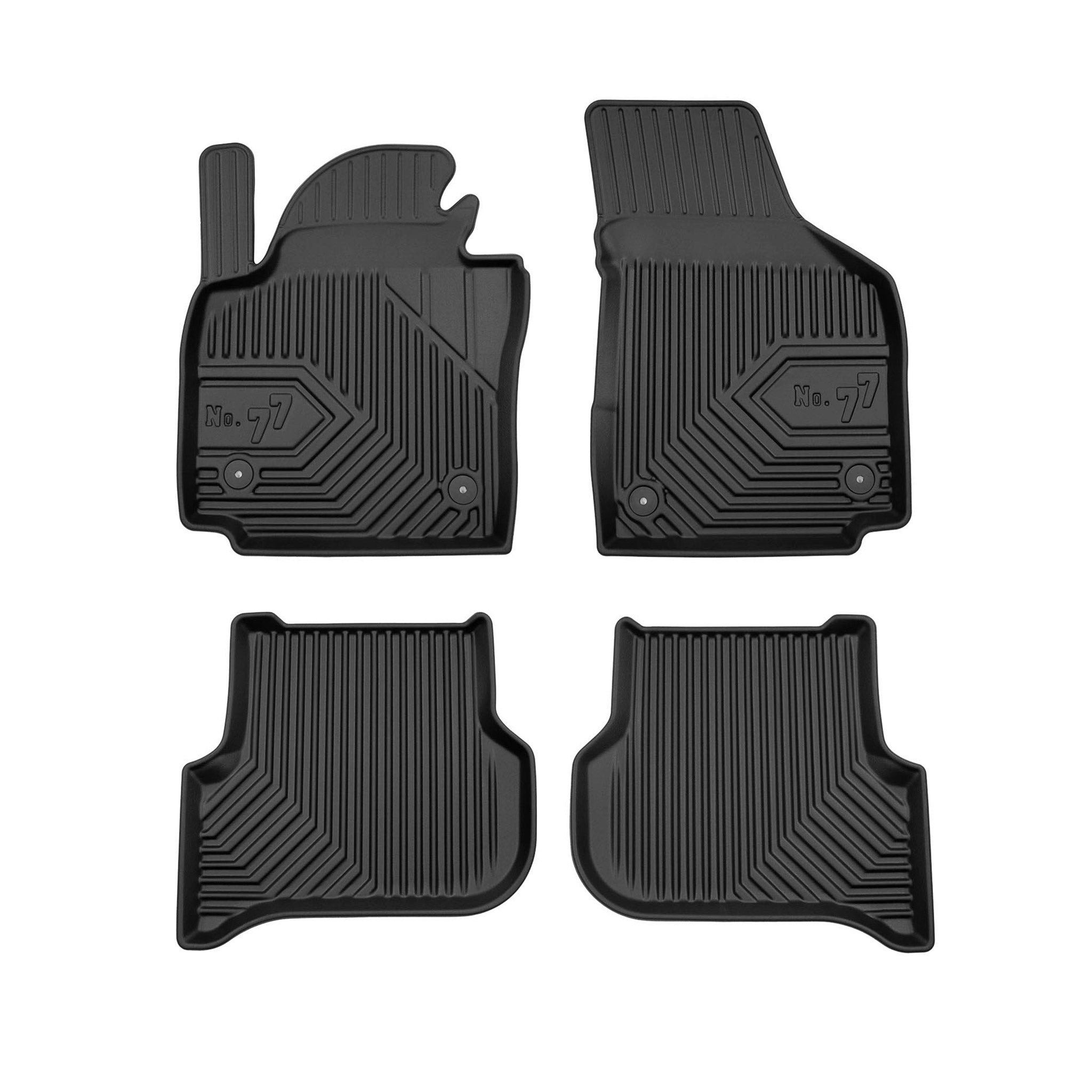 Auto-Fußmatten Gummimatten No.77 für VW Golf Plus 2005-2014 TPE Schwarz 4 Teile