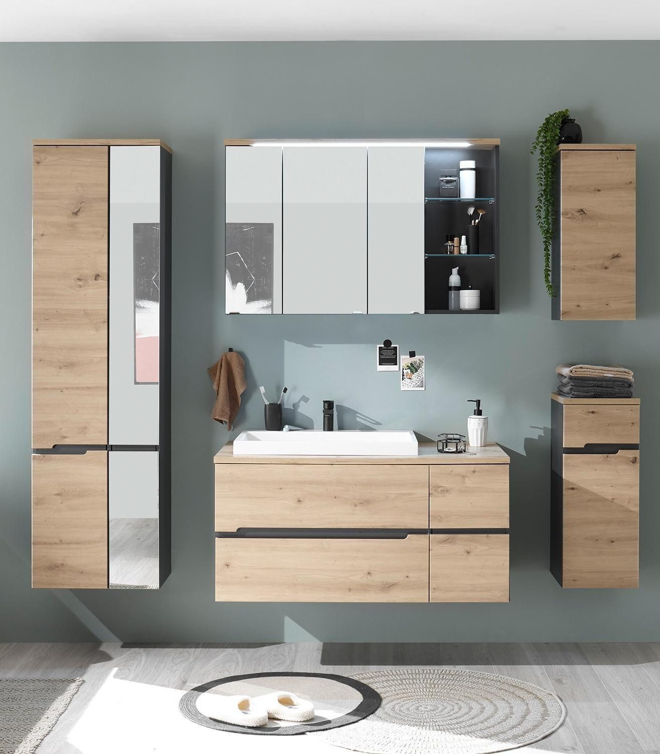 Bega Consult Unterschrank MEMPHIS, Artisan Eiche Dekor, Grau matt, 1 Tür, 1 günstig online kaufen