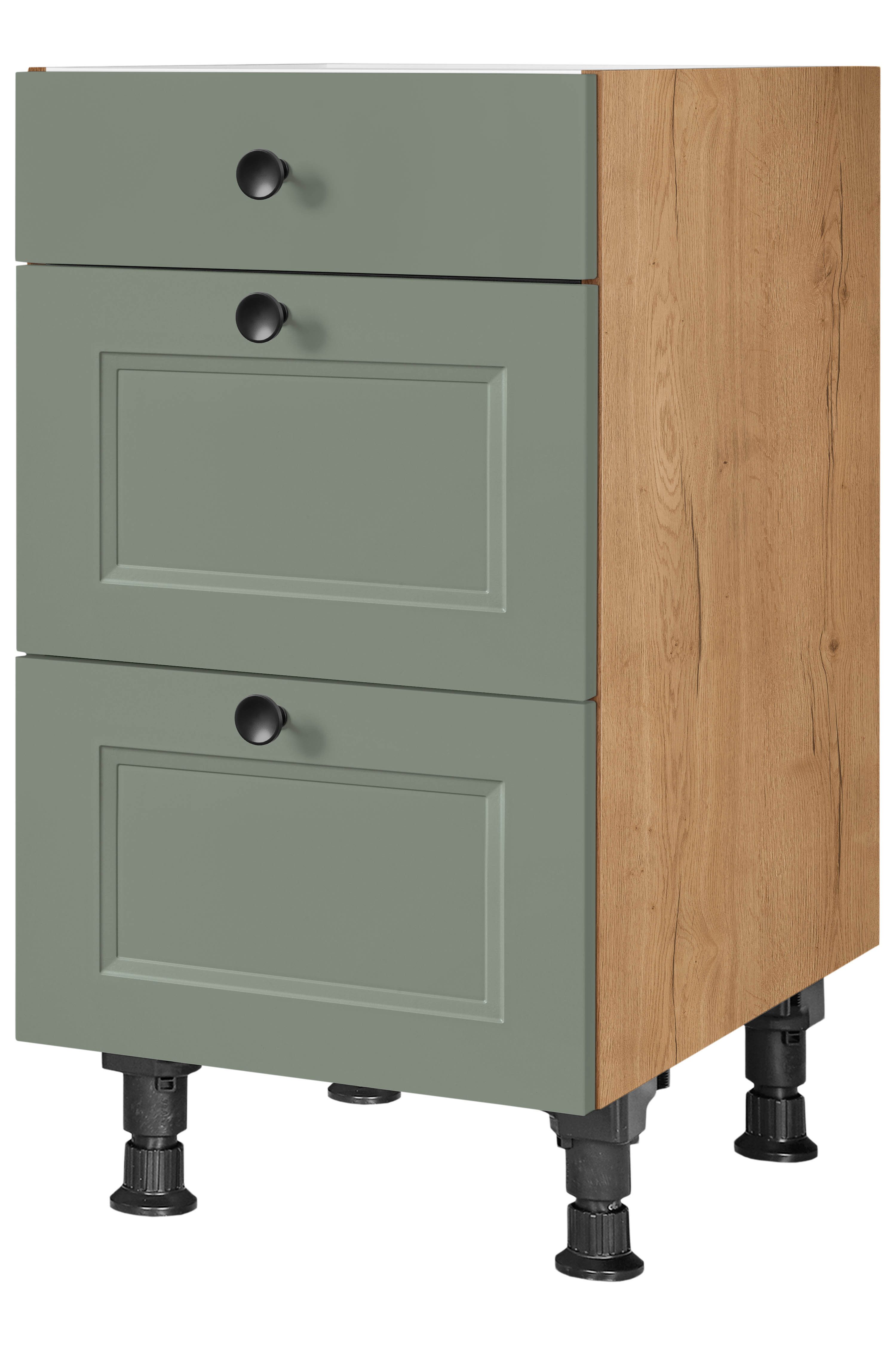 nobilia® Unterschrank "Cascada", vormontiert, mit höhenverstellbaren Sockelfüßen, in den Breiten 30, 45, 60 und 90 cm, mit Schubkasten und Auszügen