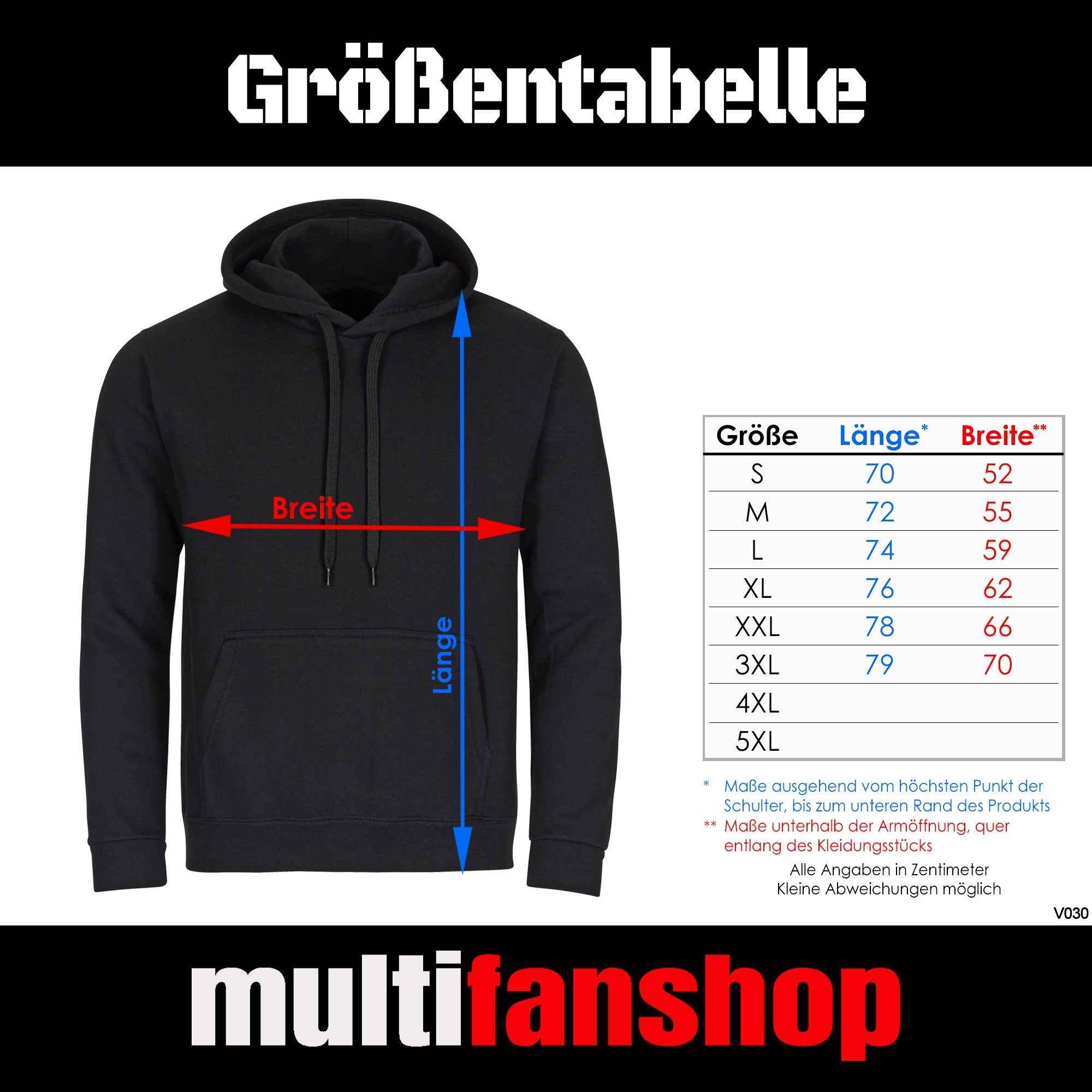 multifanshop Kapuzensweatshirt Dänemark - Herzschlag - Pullover