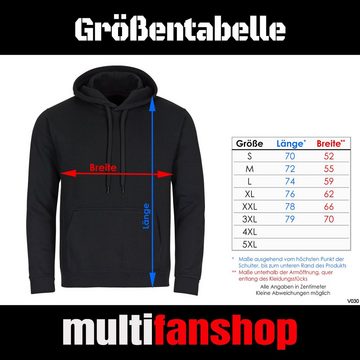 multifanshop Kapuzensweatshirt Belgien - Brust & Seite - Pullover