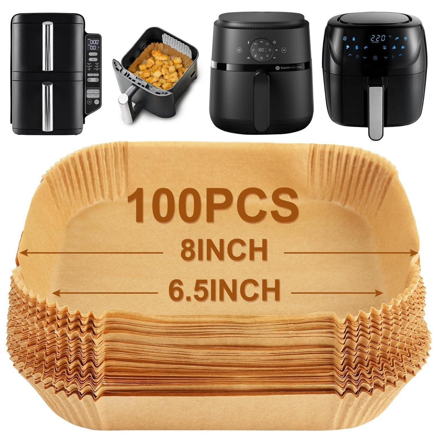 LuxusKollektion Backpapier Backpapier Airfryer Heißluftfritteuse Zubehör 100Stück für 3.8L-5L
