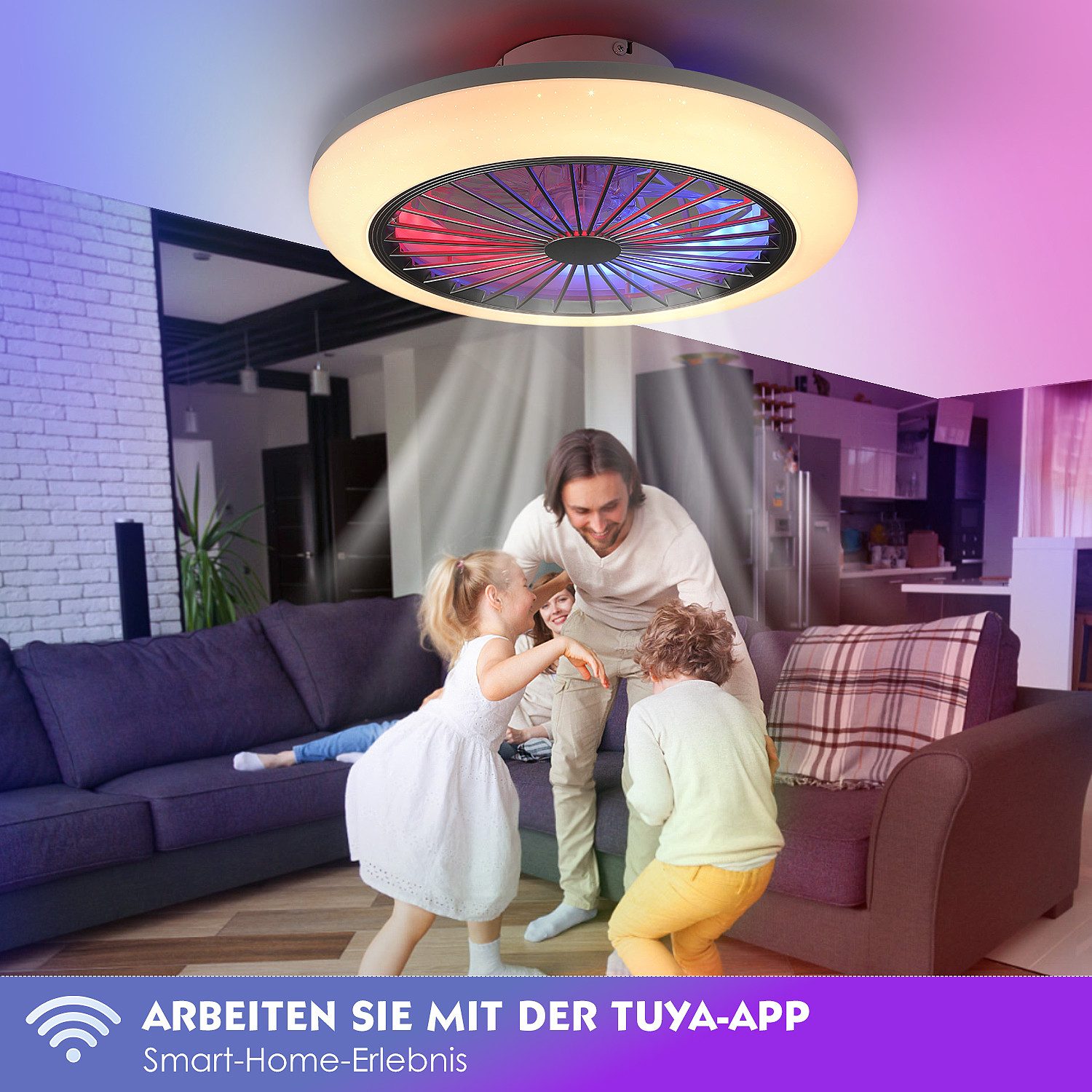 oyajia LED Deckenleuchte 50W Deckenleuchte RGB günstig online kaufen
