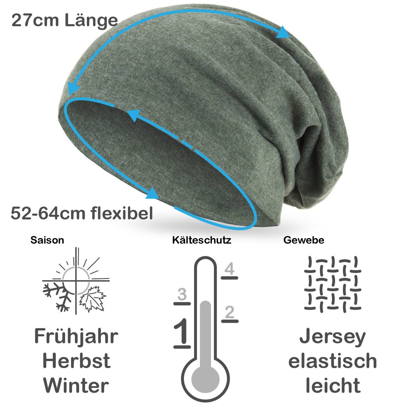 style3 Beanie Warme Herbst Mütze Damen Herren Haube Winter Laufen Sport Rad Chemo