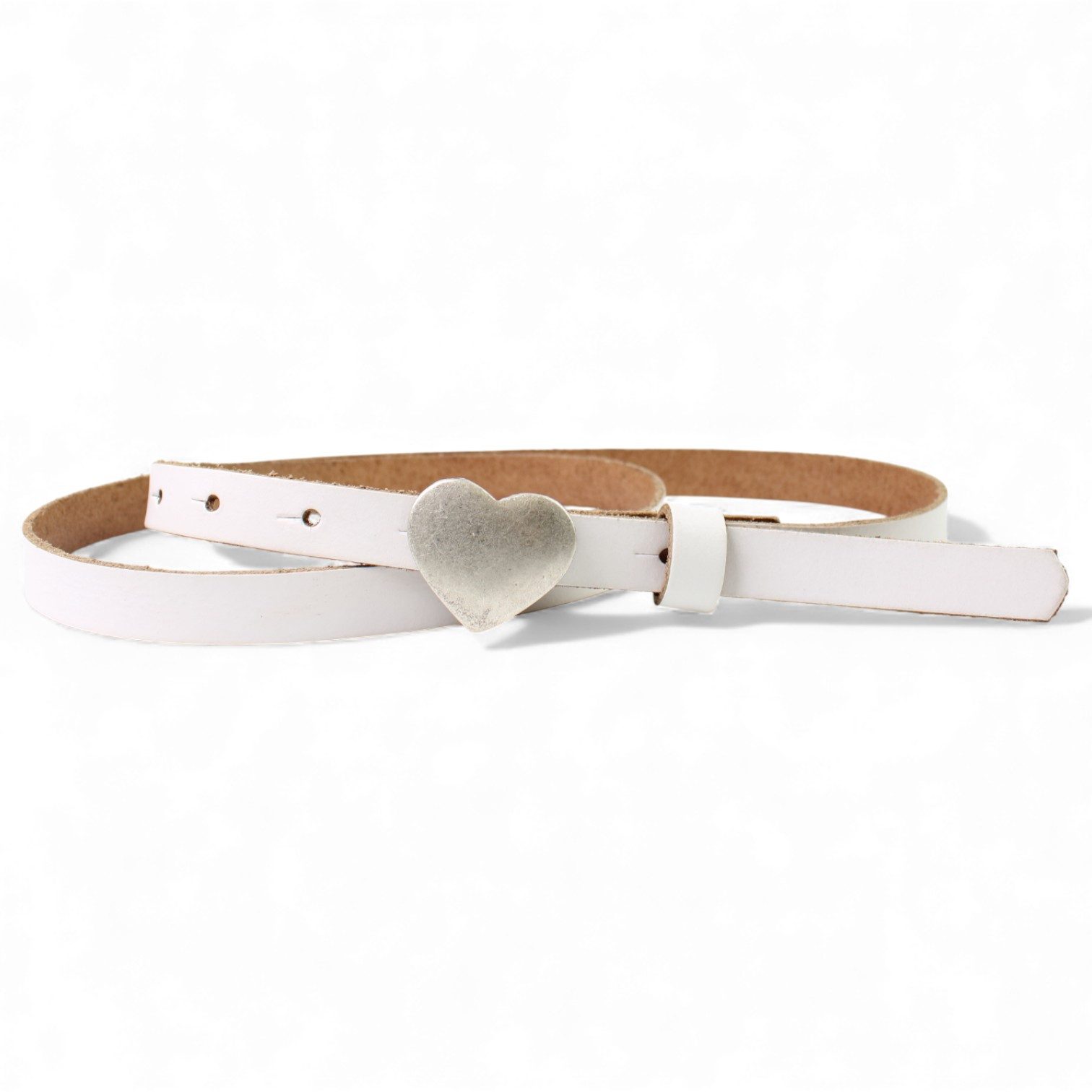 FRONHOFER Koppelgürtel 18644 (1-St) 1,5 cm, Rindleder, Kindergürtel mit Herzchen Schnalle