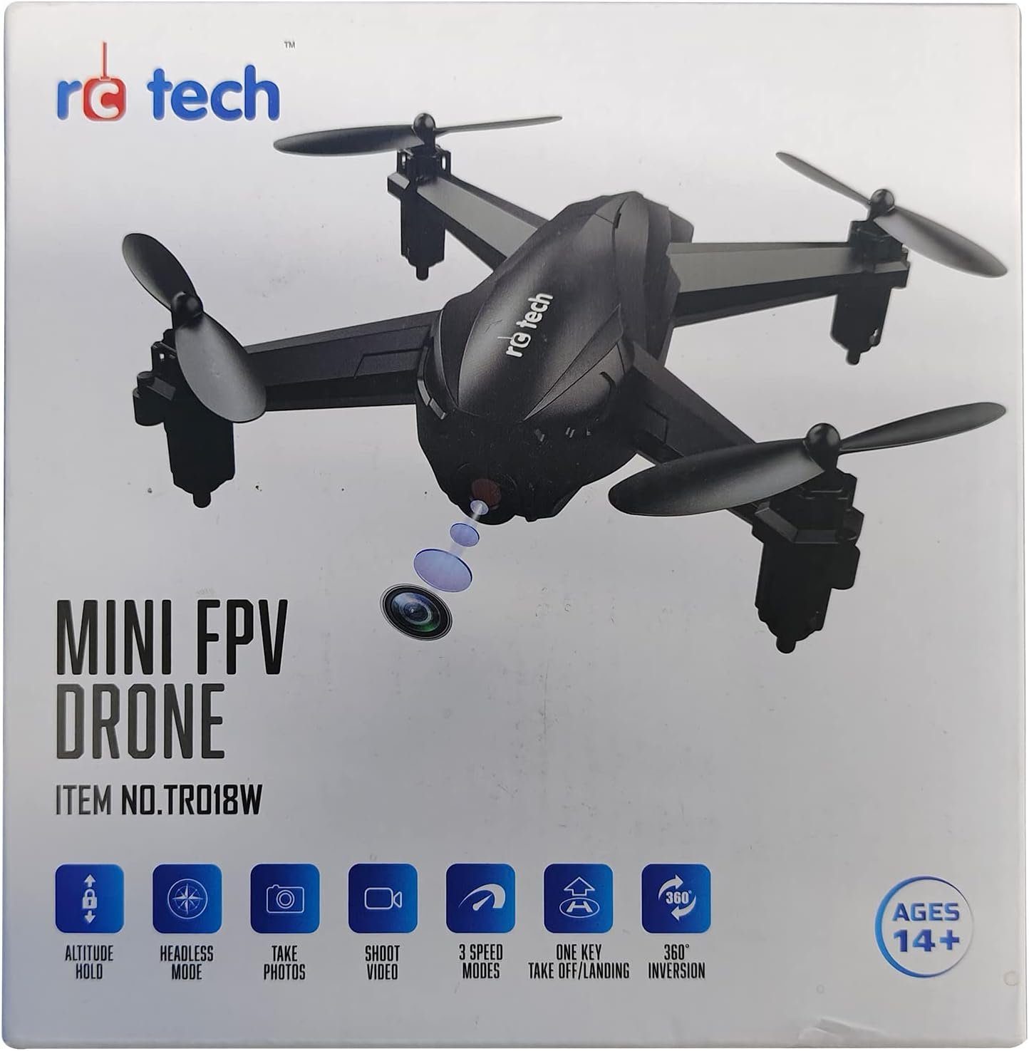 rc tech mit 2 Höhenhaltung Tragetasche Quadrocopter RC für Headless-Modus, 3D-Flips, Drohne mit Akku, FPV Anfänger Kinderund (1920*1080p, WiFi) Drohne