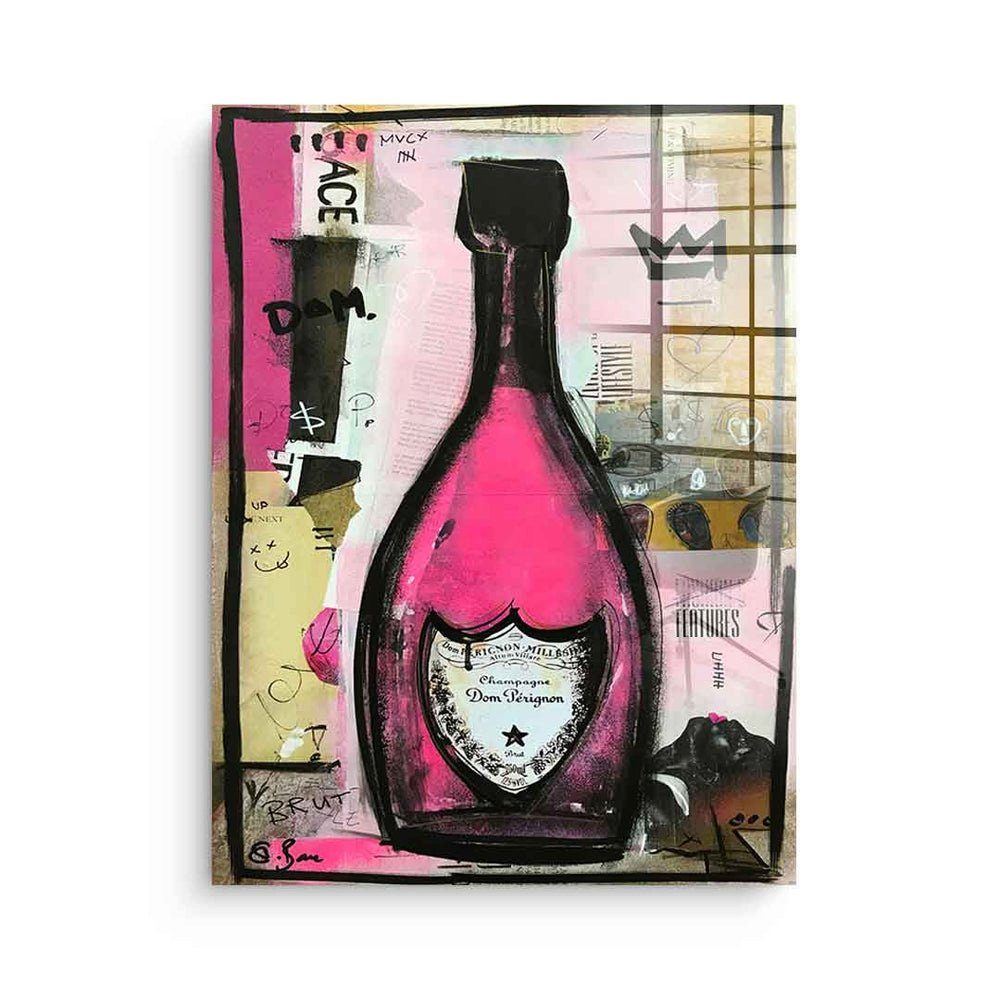 DOTCOMCANVAS® Acrylglasbild Rose Champaign - Acrylglas, Acrylglasbild Champagne Dom Perignon Rose Champaign luxus edel elegant