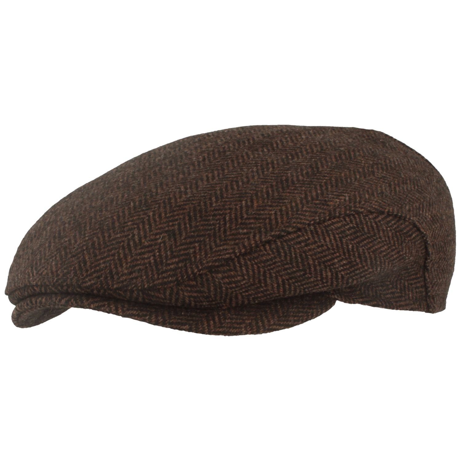Breiter Schiebermütze einteilig mit Ohrenschutz und Fischgratmuster günstig online kaufen