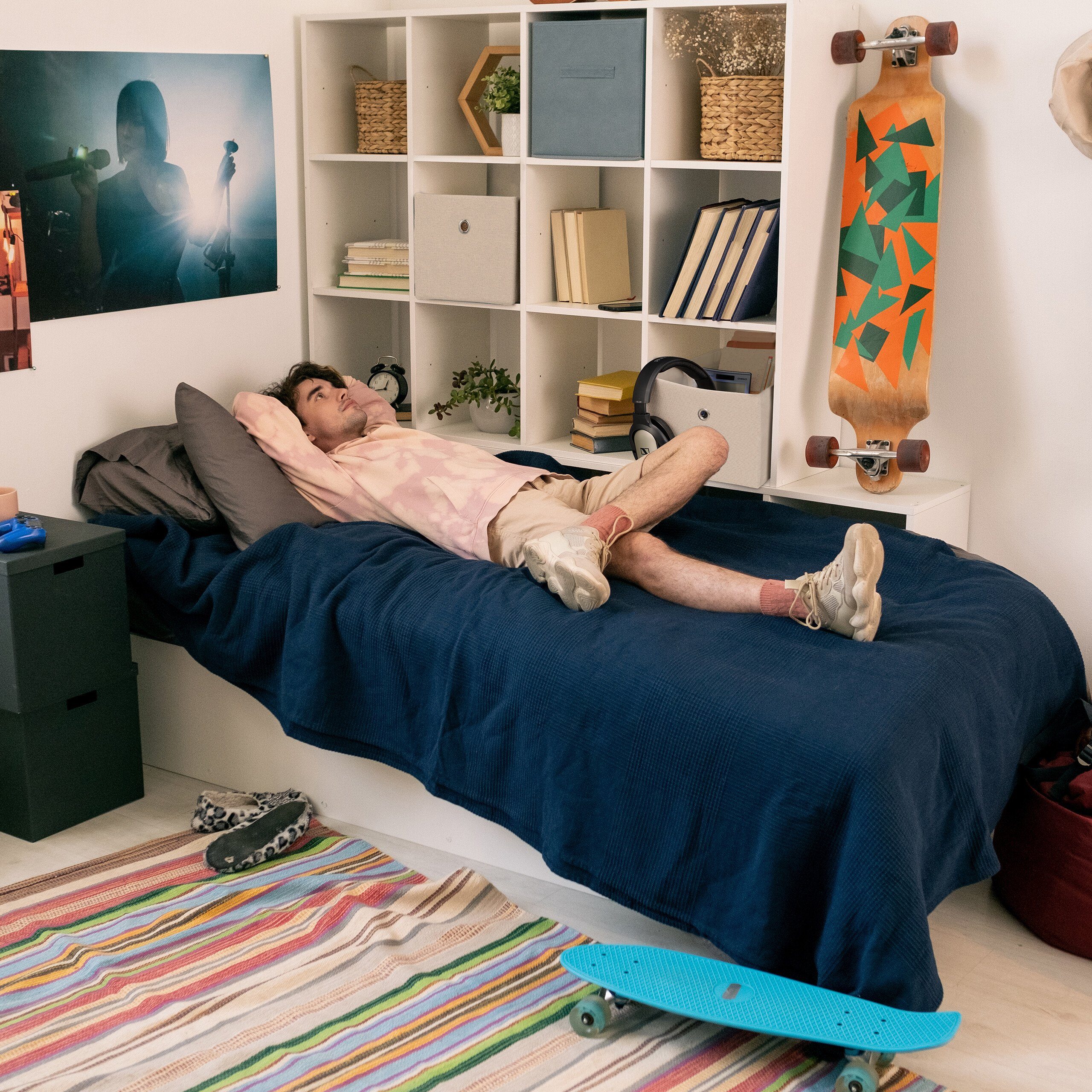 relaxdays Aufbewahrungsbox im 2er Set, Dunkelgrau