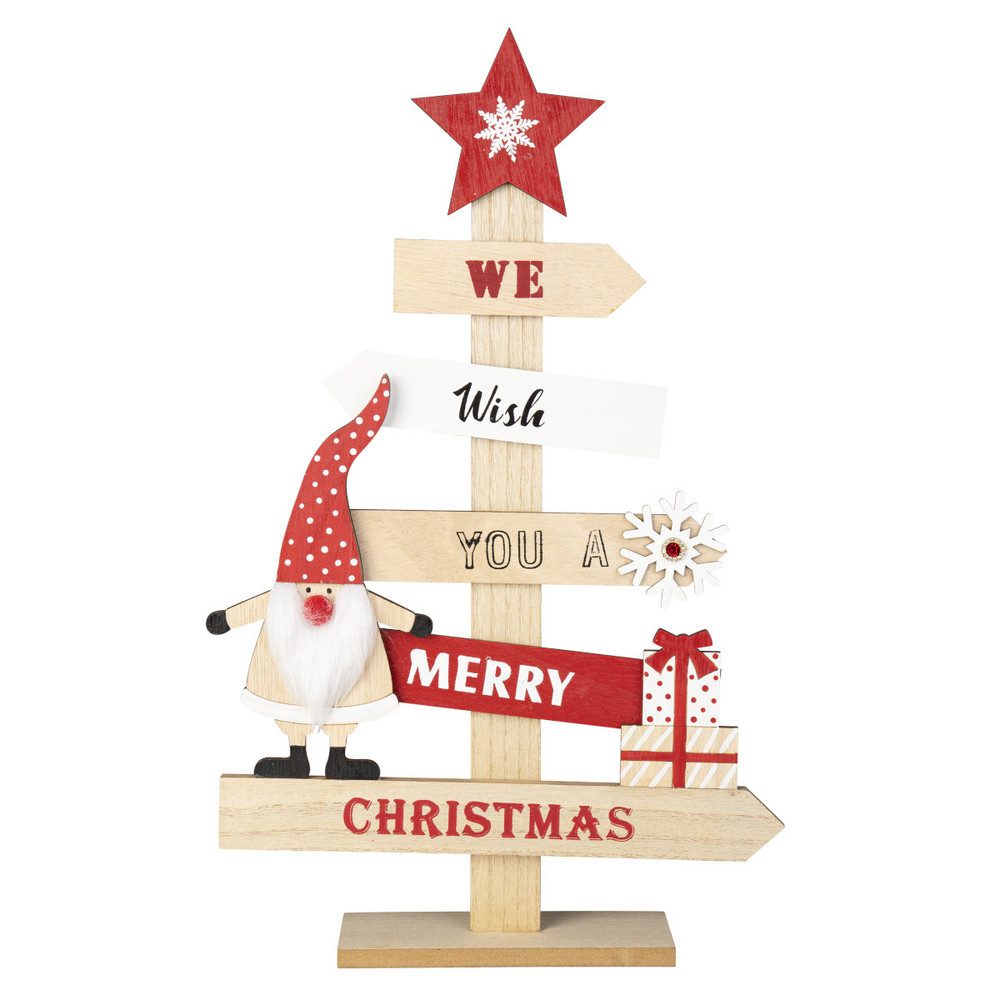 Weihnachtsfigur Dekobaum - aus Holz - ca. 46 x 27 cm