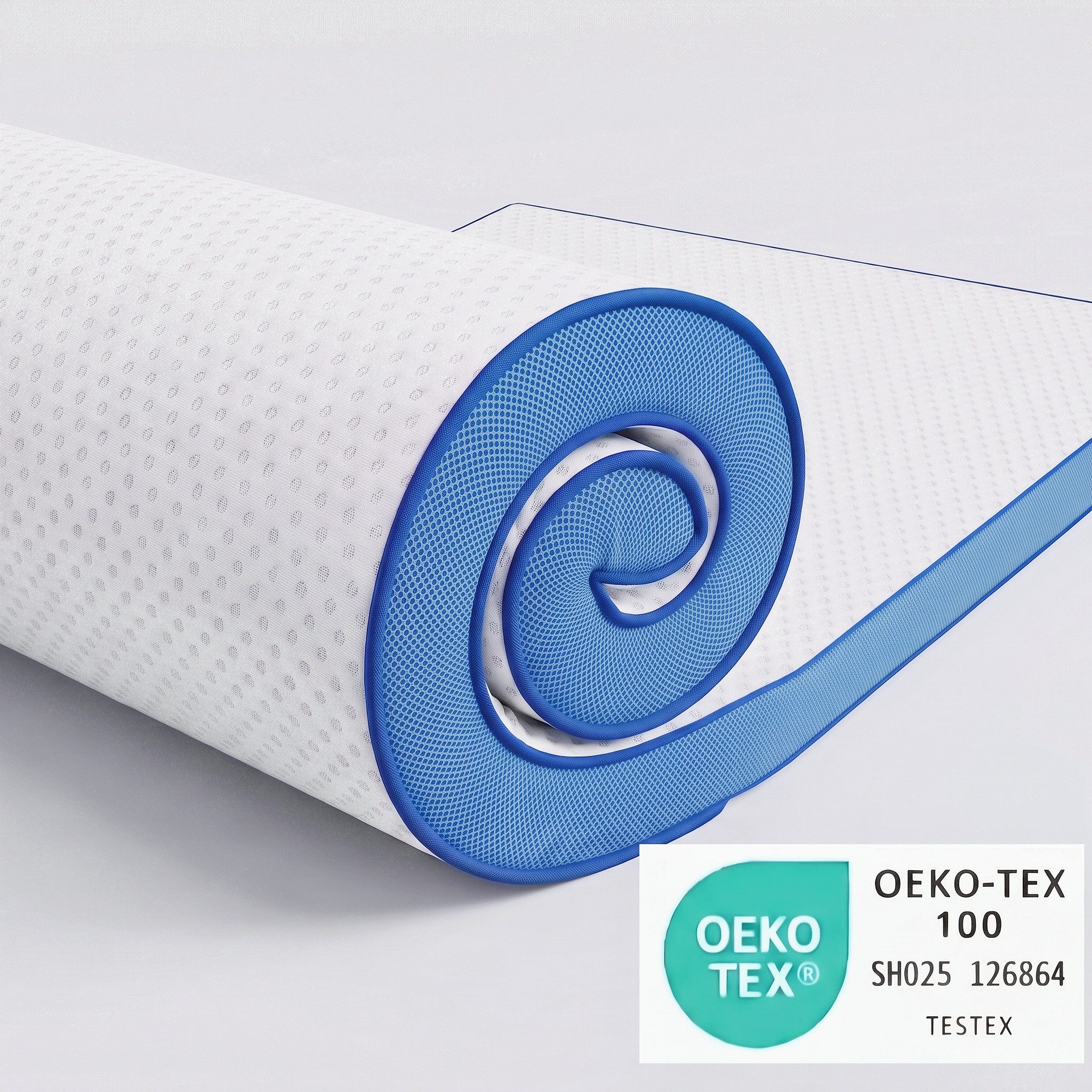 Totnz, Topper Matratzentopper 90X200cm, 120X200cm, 140X200cm, 160X200cm, 180X200cm, 7.5 cm hoch, Gel Memory Foam, (H2/H3, Ergonomisch, Waschbar, OEKO‑TEX®-zertifiziert), für Seiten-/Rücken-/Bauchschläfer