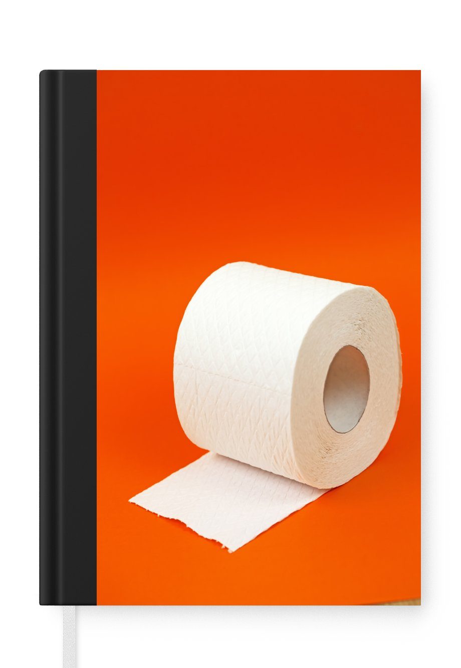 auf Seiten, Haushaltsbuch Toilettenpapier Orange, Journal, MuchoWow Notizheft, Notizbuch A5, Merkzettel, 98 Tagebuch,
