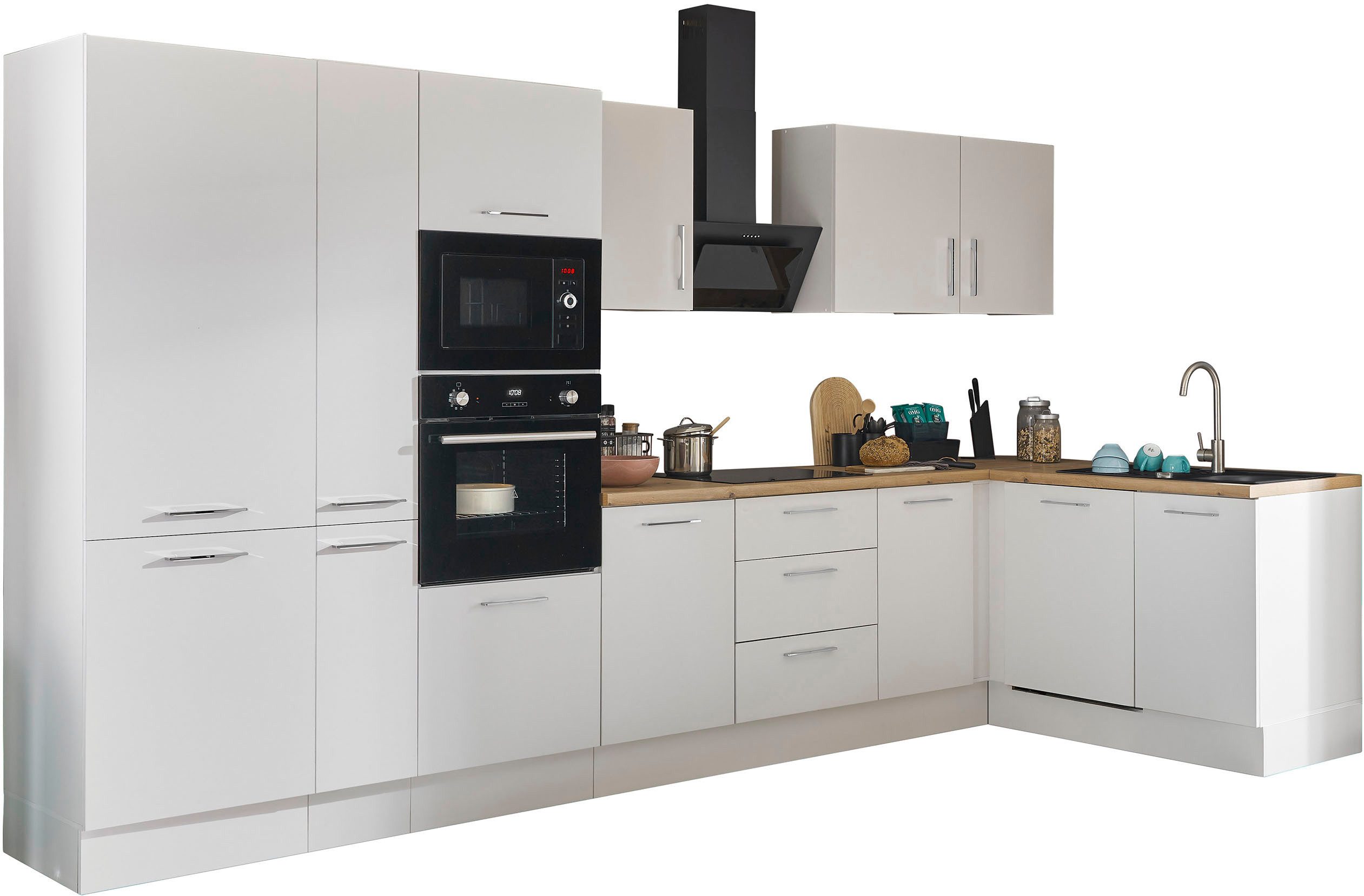 BASIC by Balculina Winkelküche "Turin" Stellbreite 370x175 cm, wahlweise mi günstig online kaufen