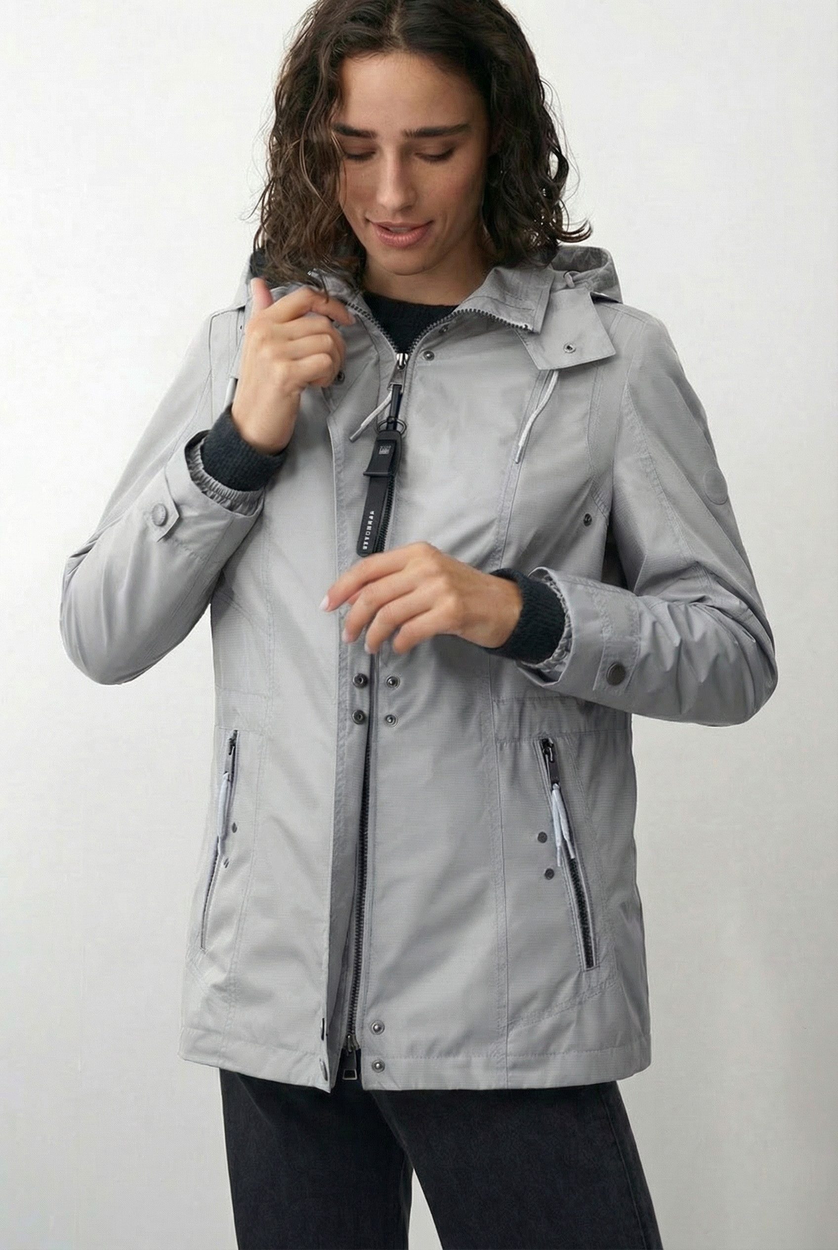 Barbara Lebek Funktionsjacke Übergangsjacke oder Outdoorjacke mit abnehmbarer Kapuze