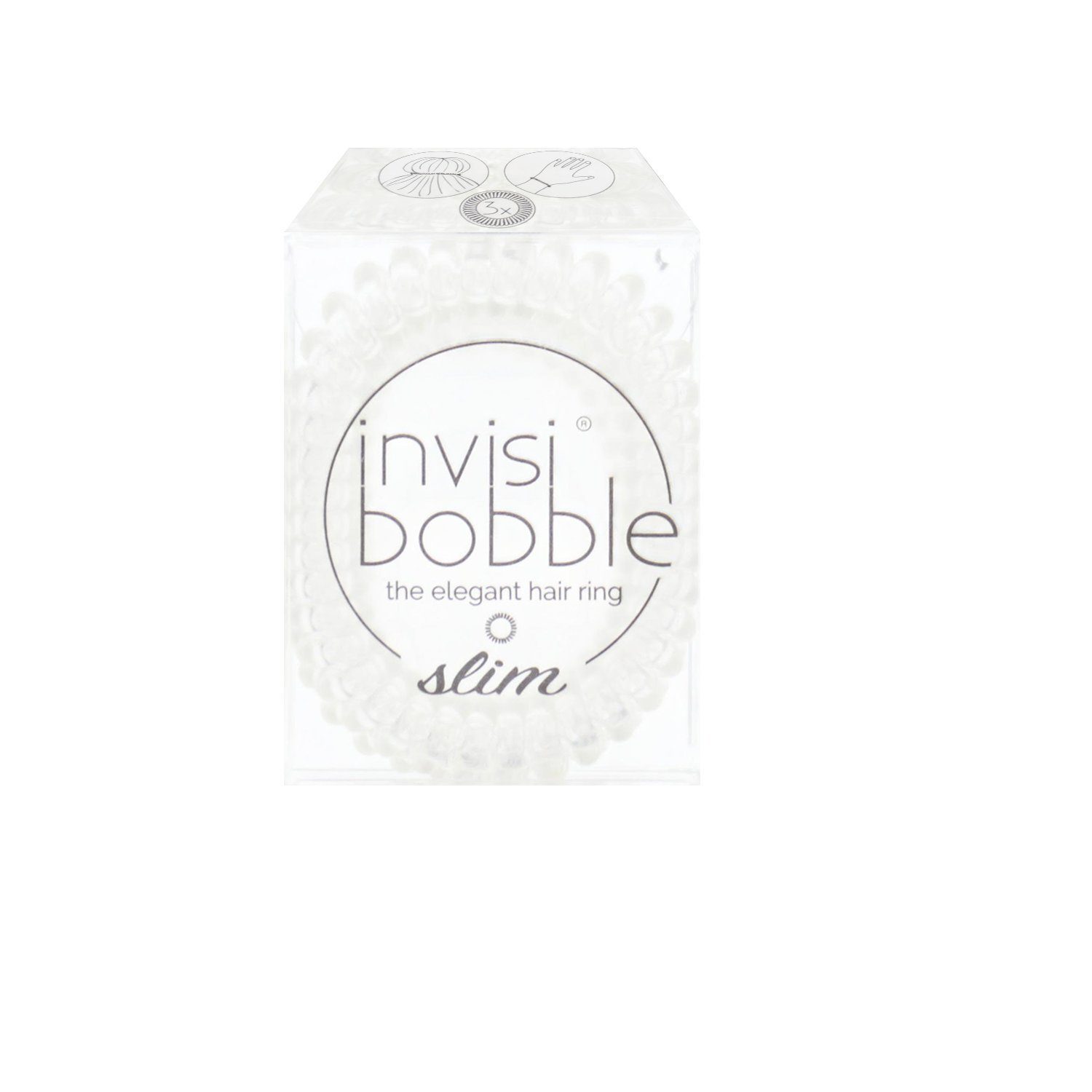 invisibobble Spiral-Haargummi invisibobble Slim Chrome Sweet Chrome 3 Dünne Haargummis Eleganter Loo