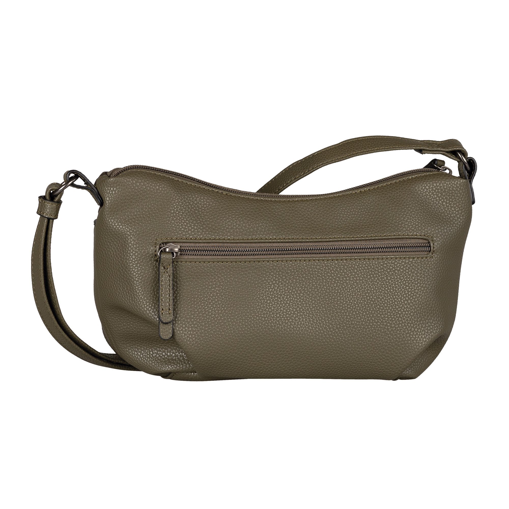 TOM TAILOR Handtasche Miha, weiches Veloursimitat mit soft genarbtem Lederimitat und viel Platz