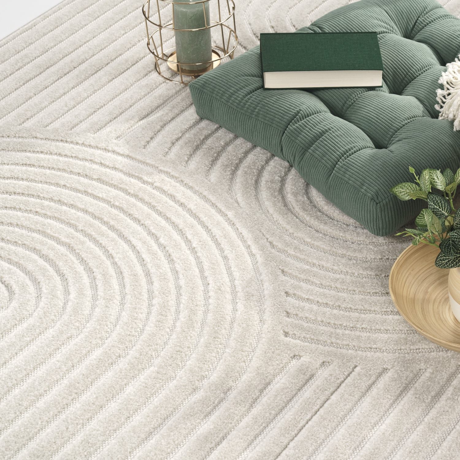 KADIMA DESIGN Teppich Struktur Wohnzimmer schmutzabweisend günstig online kaufen
