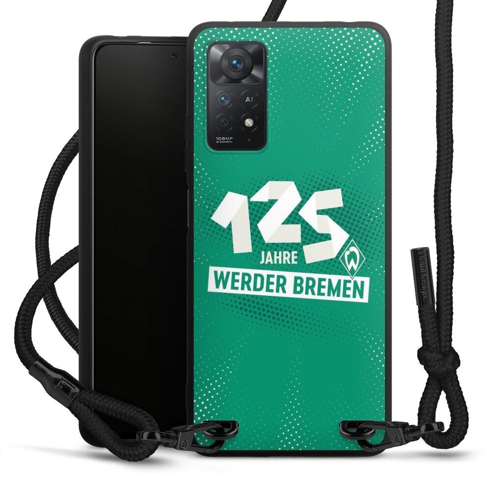 DeinDesign Handyhülle 125 Jahre Werder Bremen Offizielles Lizenzprodukt, Xiaomi Redmi Note 11 Pro 5G Premium Handykette Hülle mit Band