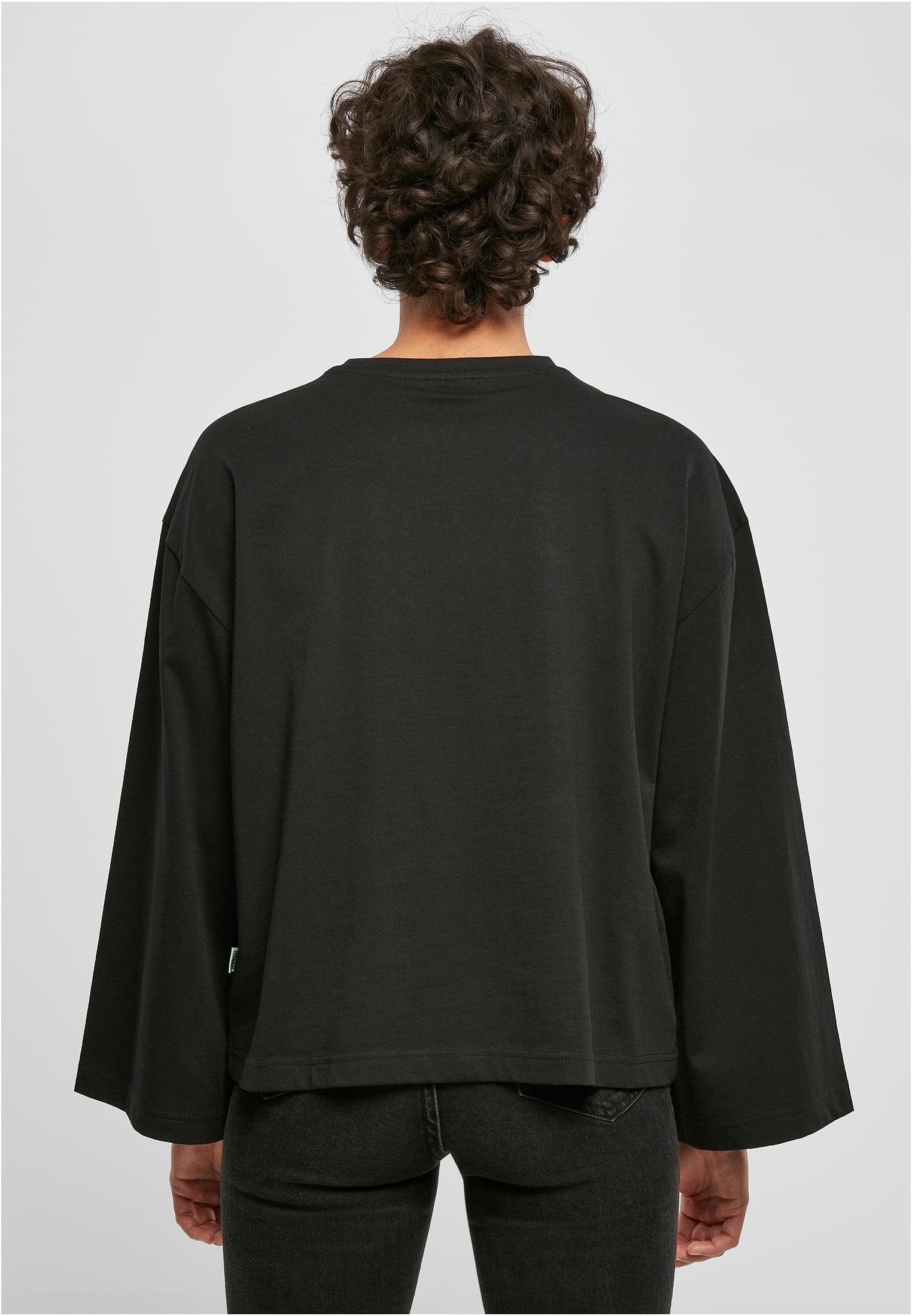 Longsleeve Wide black (1-tlg) Damen Organic Ladies Oversized CLASSICS URBAN Langarmshirt