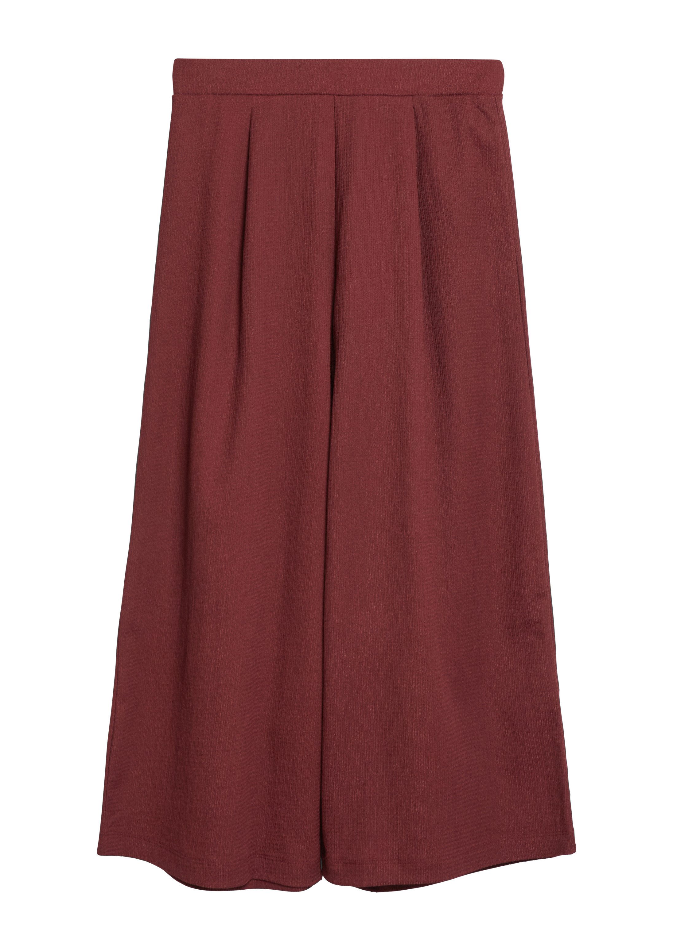 s.Oliver Culotte Hose Strukturierte Culotte mit Falten und Elastikbund
