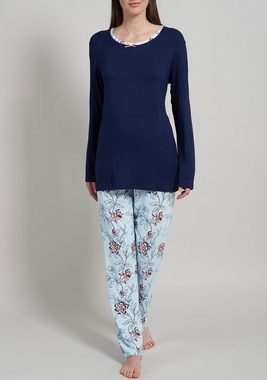 GÖTZBURG Pyjama (2 tlg) Mit floralem Druck und kleiner Schleife