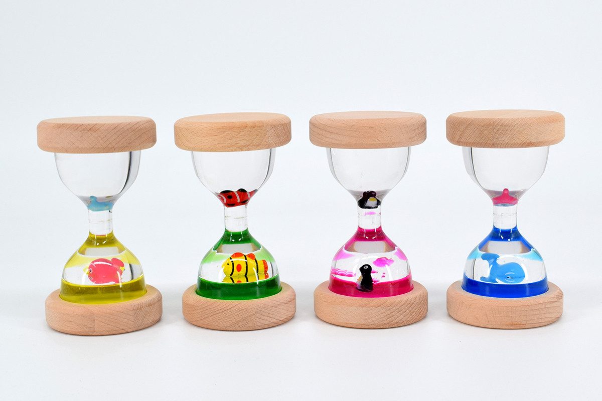CHiLA Sanduhr Sanduhr Flüssig - Holz einzeln