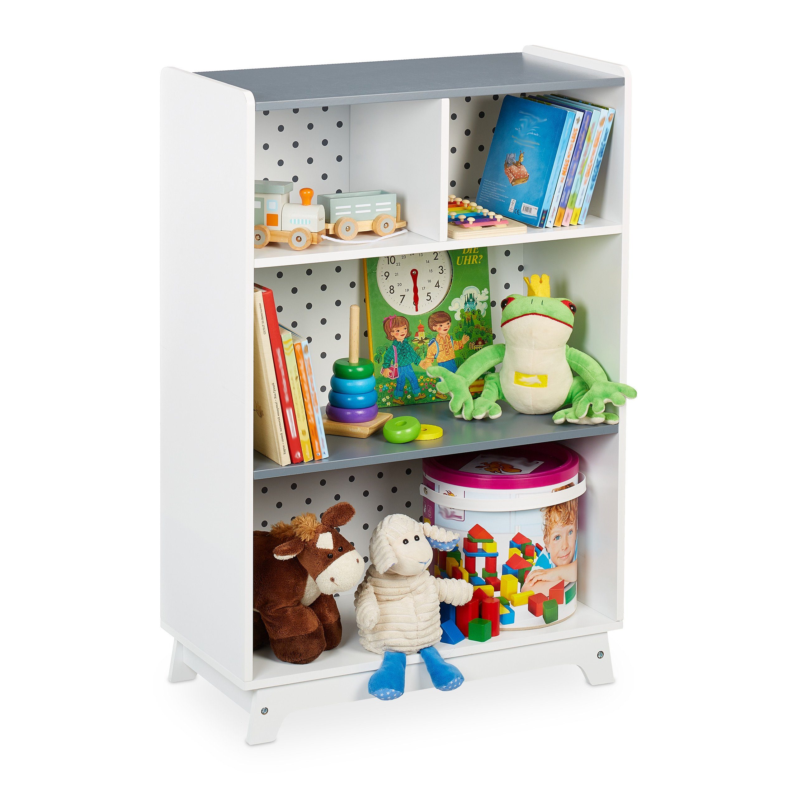 relaxdays Standregal Kinderregal 4 offene Fächer günstig online kaufen