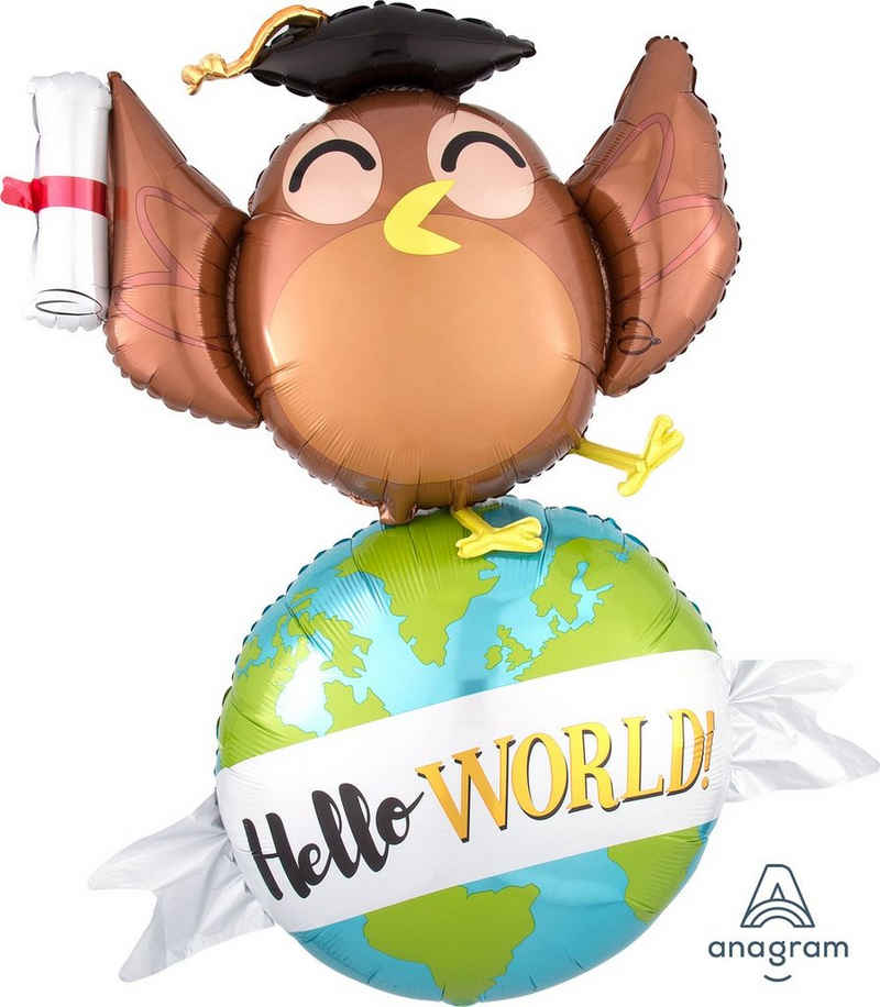 Anagram Folienballon Folienballon XXL - Hello World Eule - 106xm