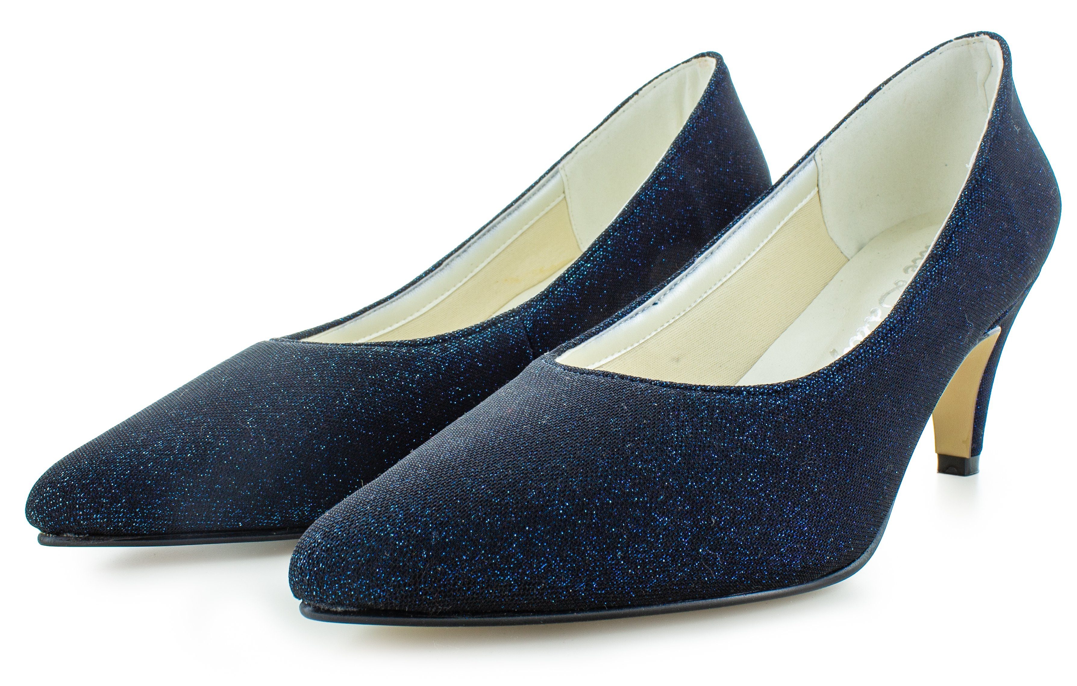 White Lady 939 magic-blue Softglitter Pumps