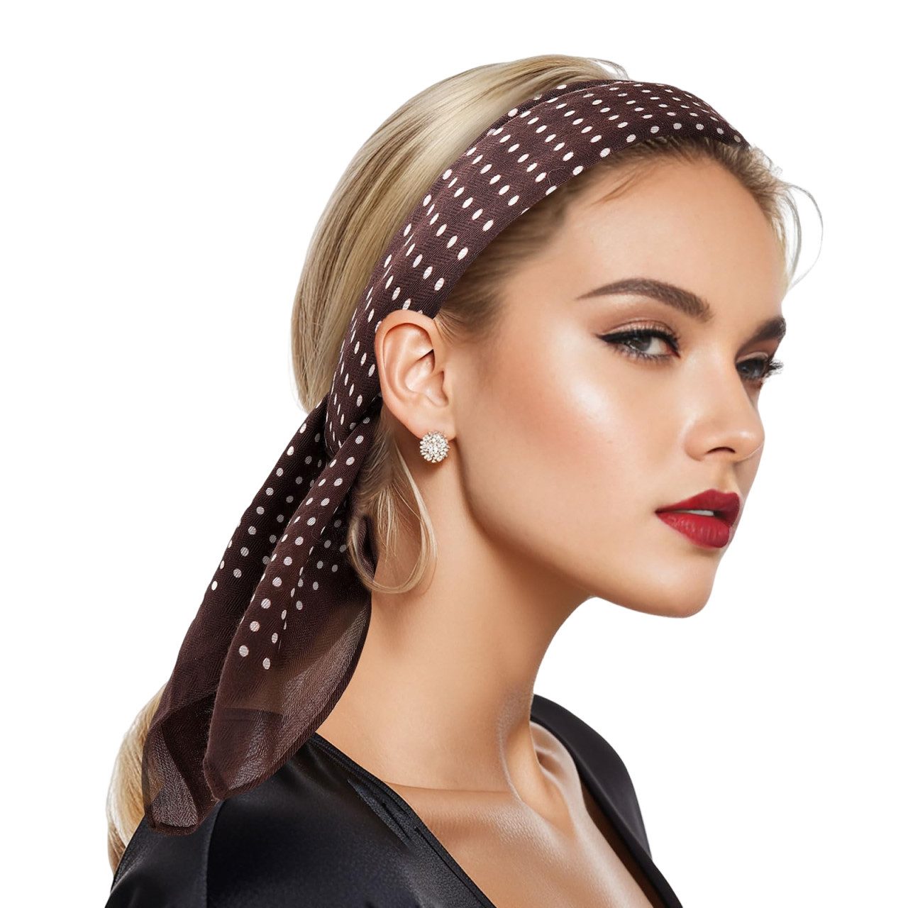 Coonoor Seidentuch Damen Seidentuch, Vintage Schal, elegante Halstuch, modisches Kopftuch, Schultertuch, Chiffon Seidentuch