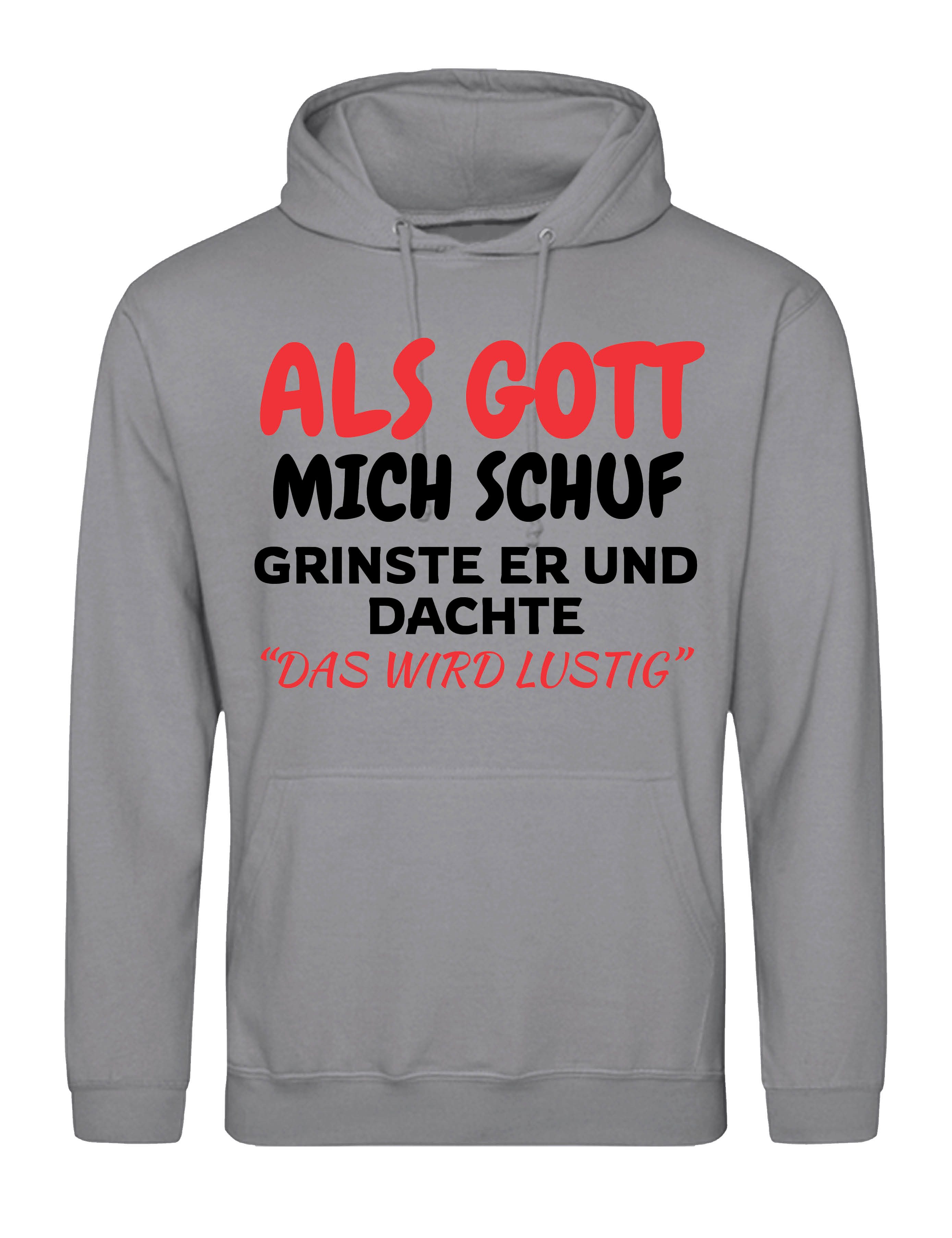 Youth Designz Kapuzenpullover Als Gott mich Schuf: Herren Hoodie Pullover mit lustigen Fun Aufdruck mit lustigen Motiv für Männer